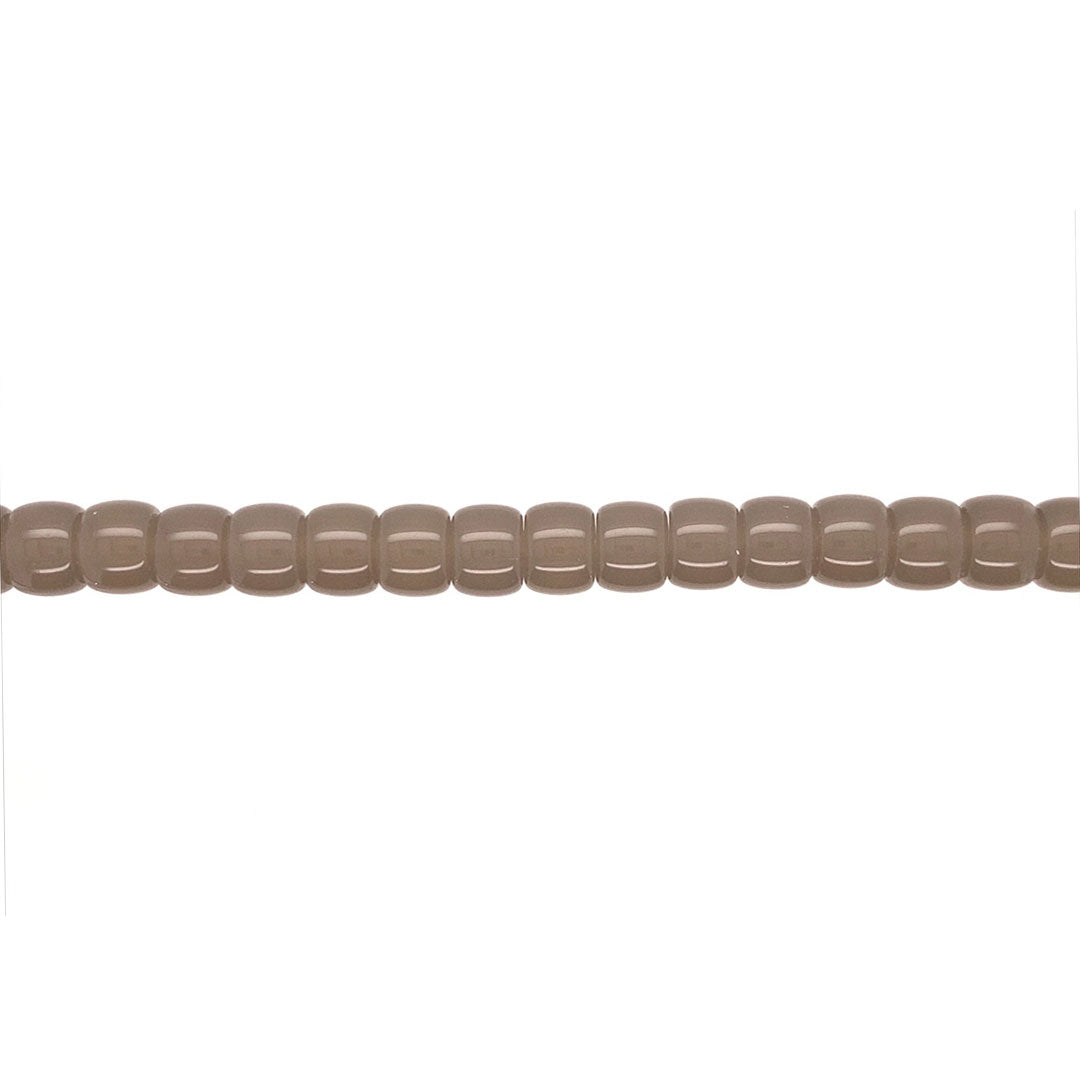 Gray Glass Rondelle Beads 8mm