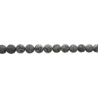 Gray Matte Scenery Picture Jasper Beads 12mm
