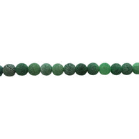 Green Frosted Cracked Agate Beads 10mm