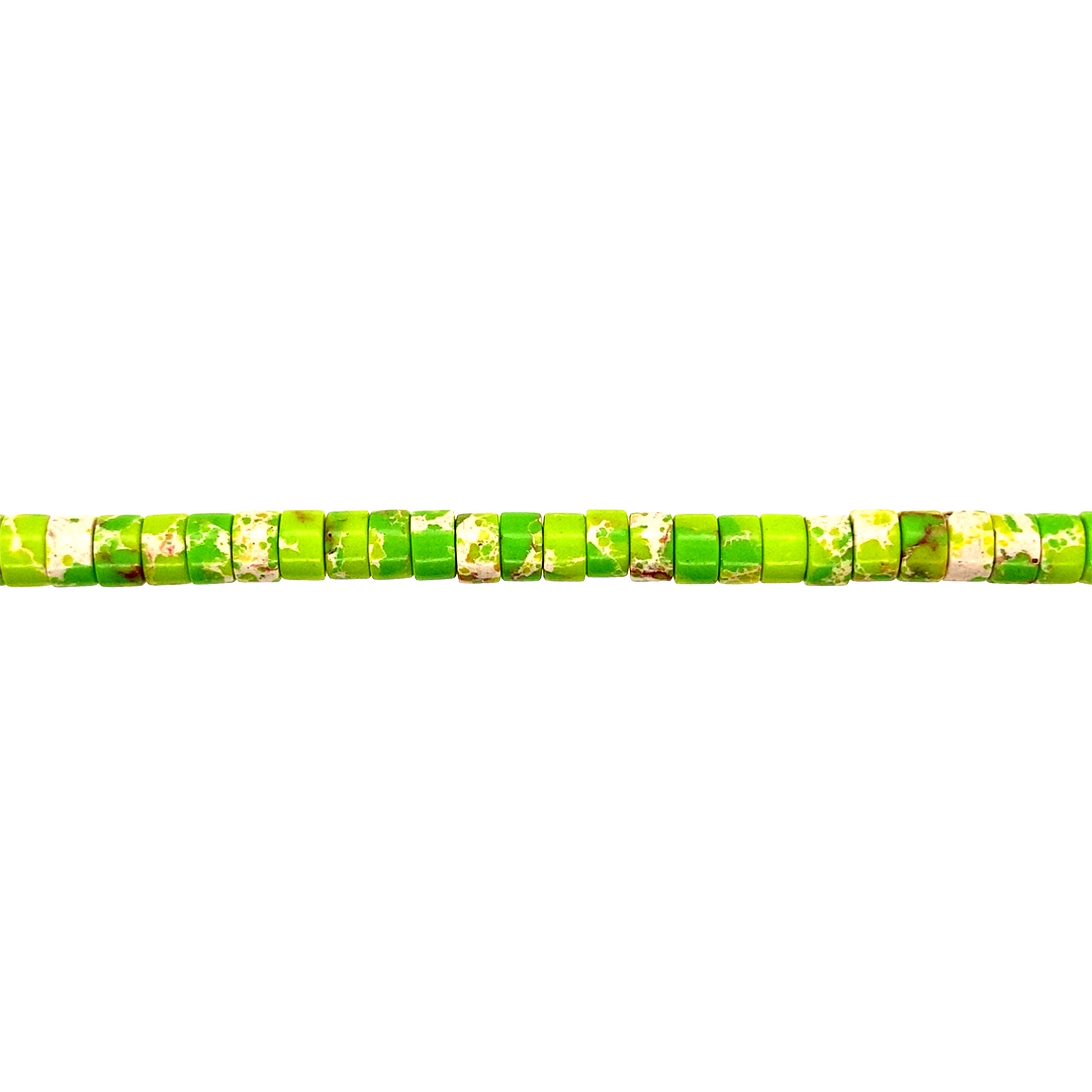 Green Imperial Jasper Rondelle Beads 8mm
