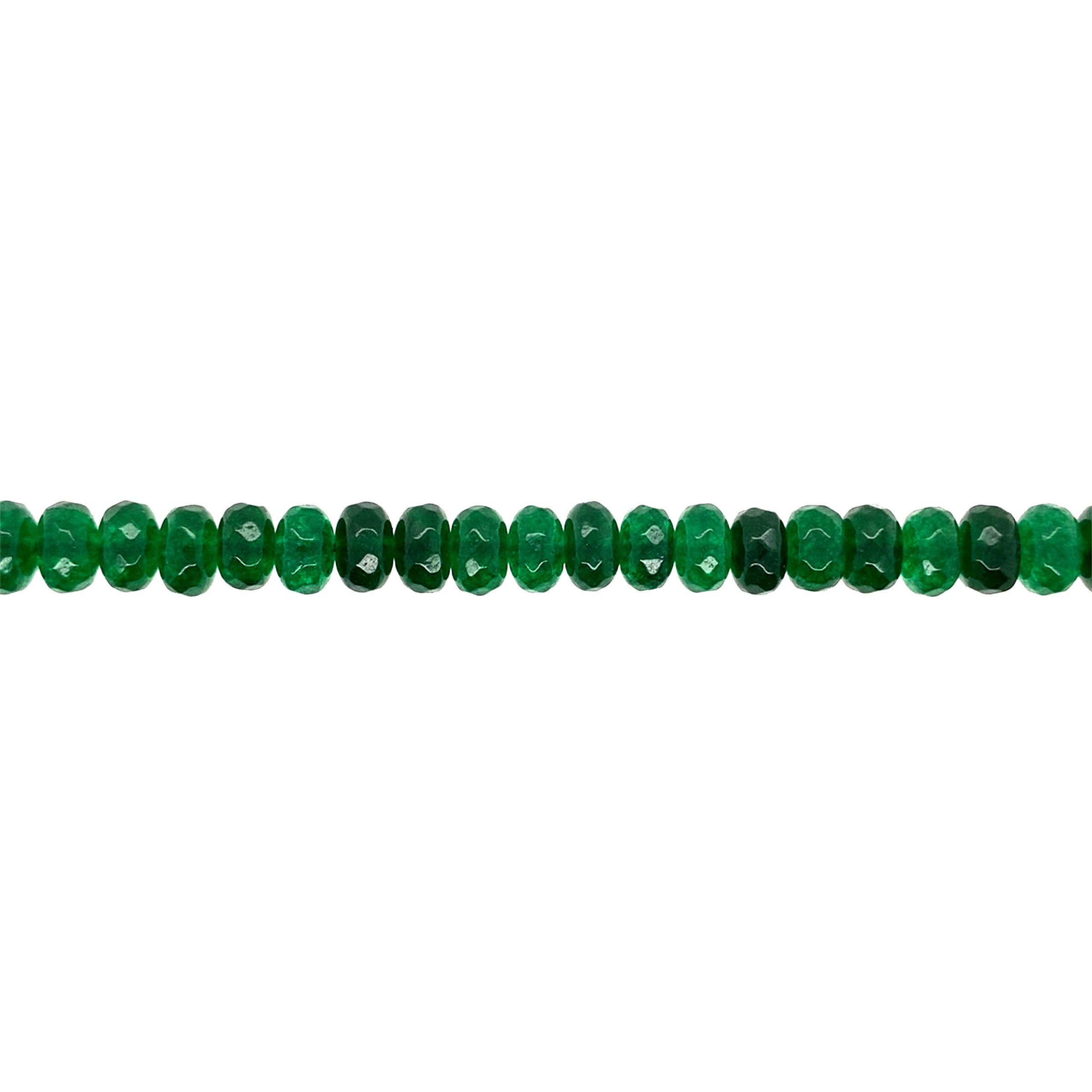 Green Jade Faceted Rondelle Beads 5mm