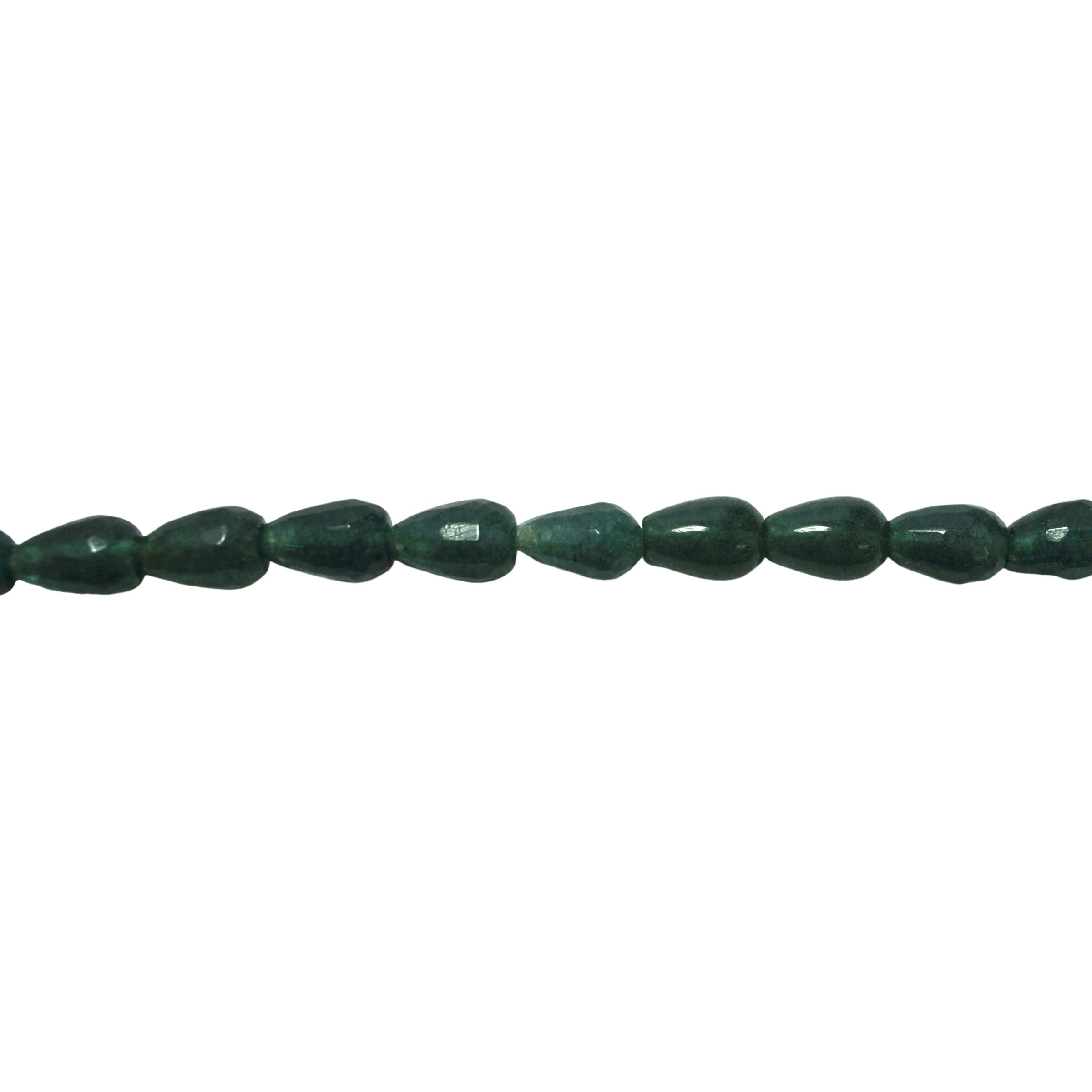 Green Jade Teardrop 12mm - Faceted
