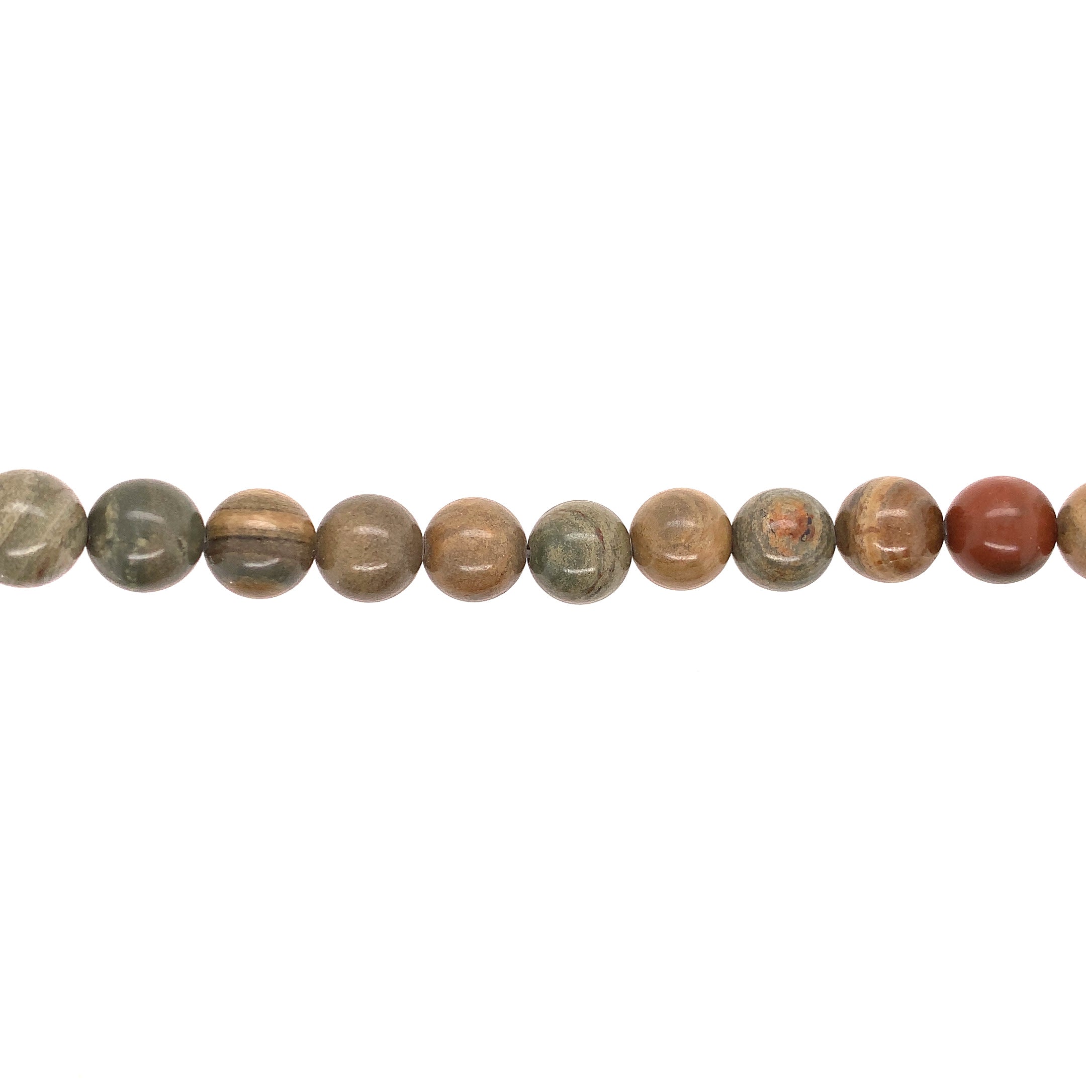 Green Leaf Jasper Beads 12mm