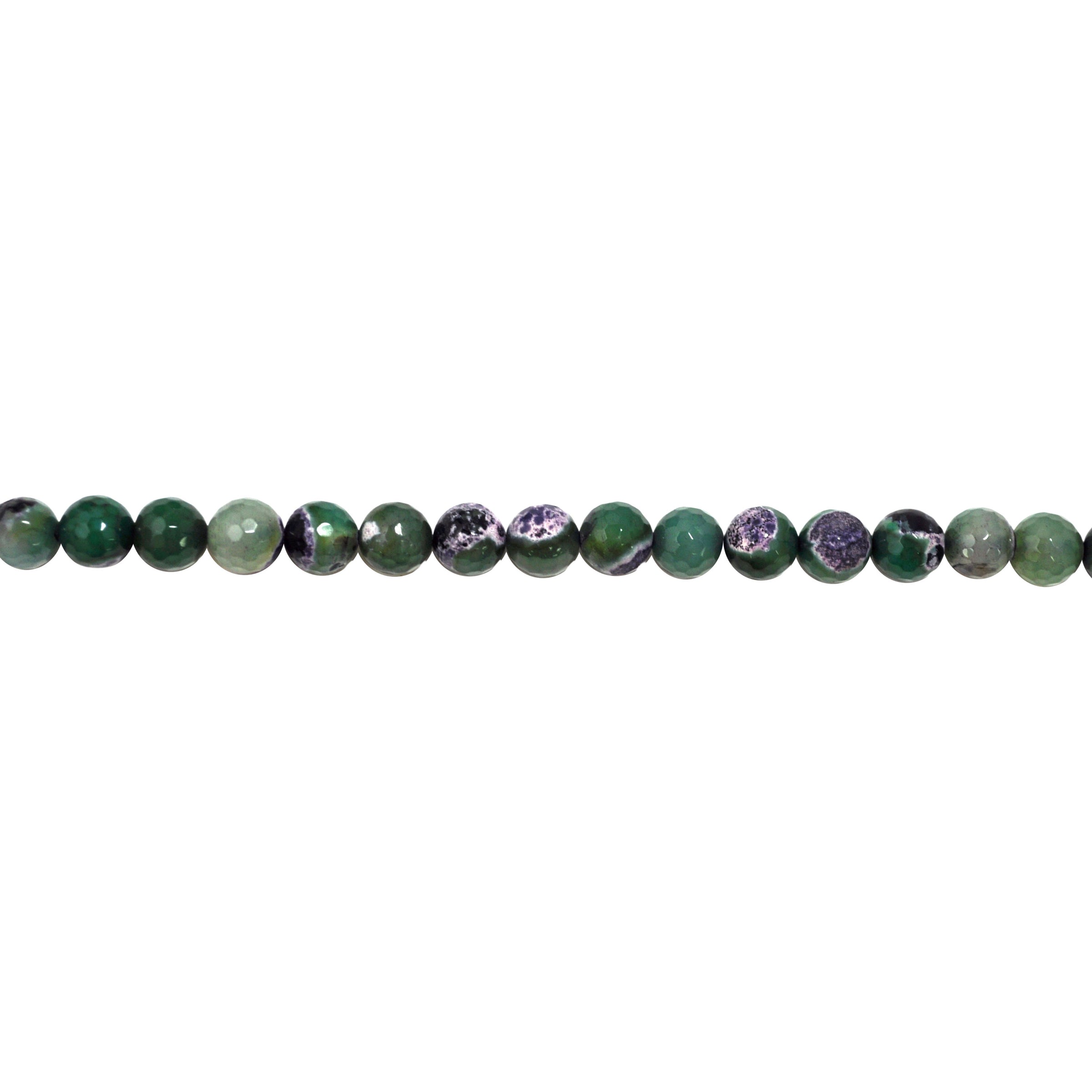 Green & Purple Fire Agate 10mm - Faceted