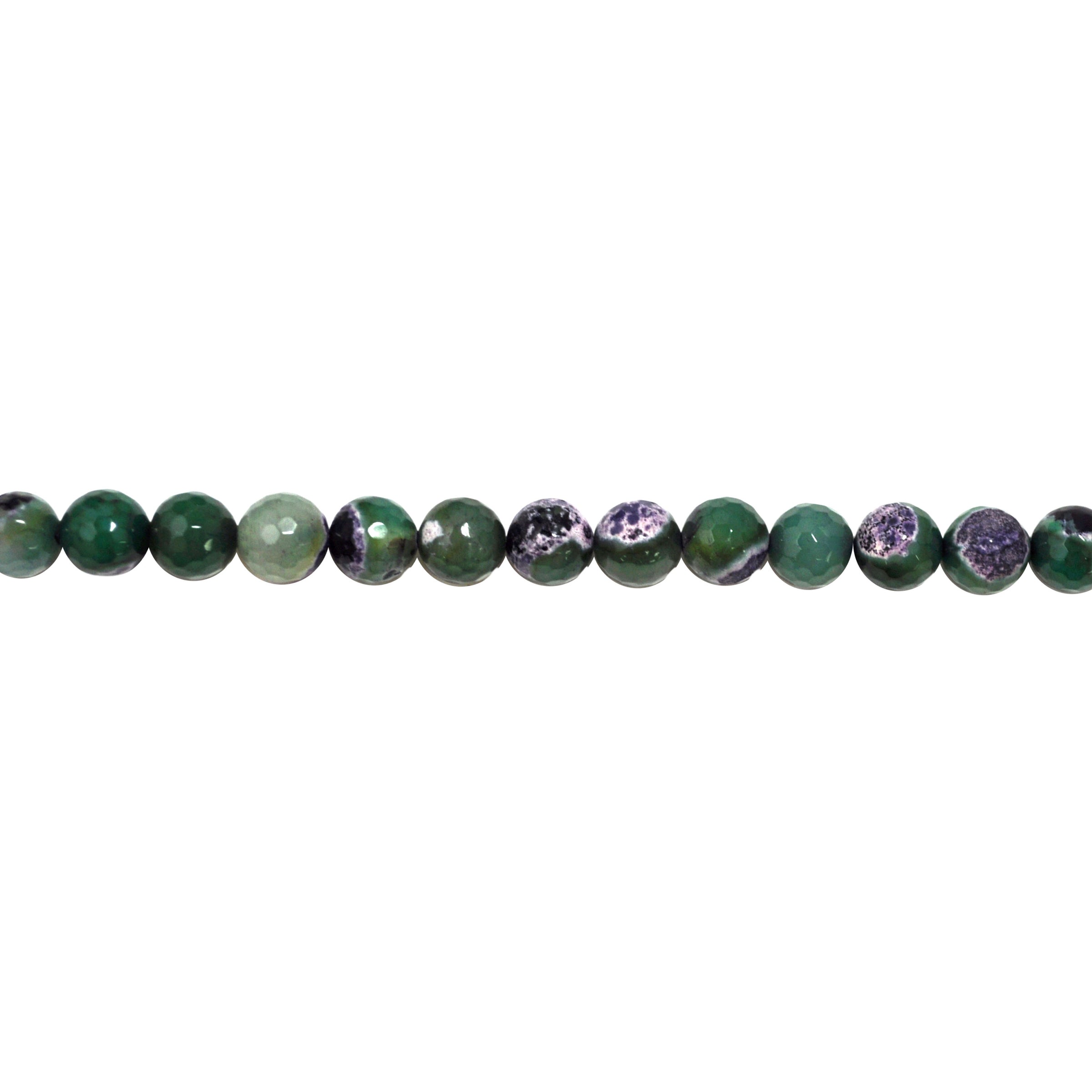 Green & Purple Fire Agate 12mm - Faceted