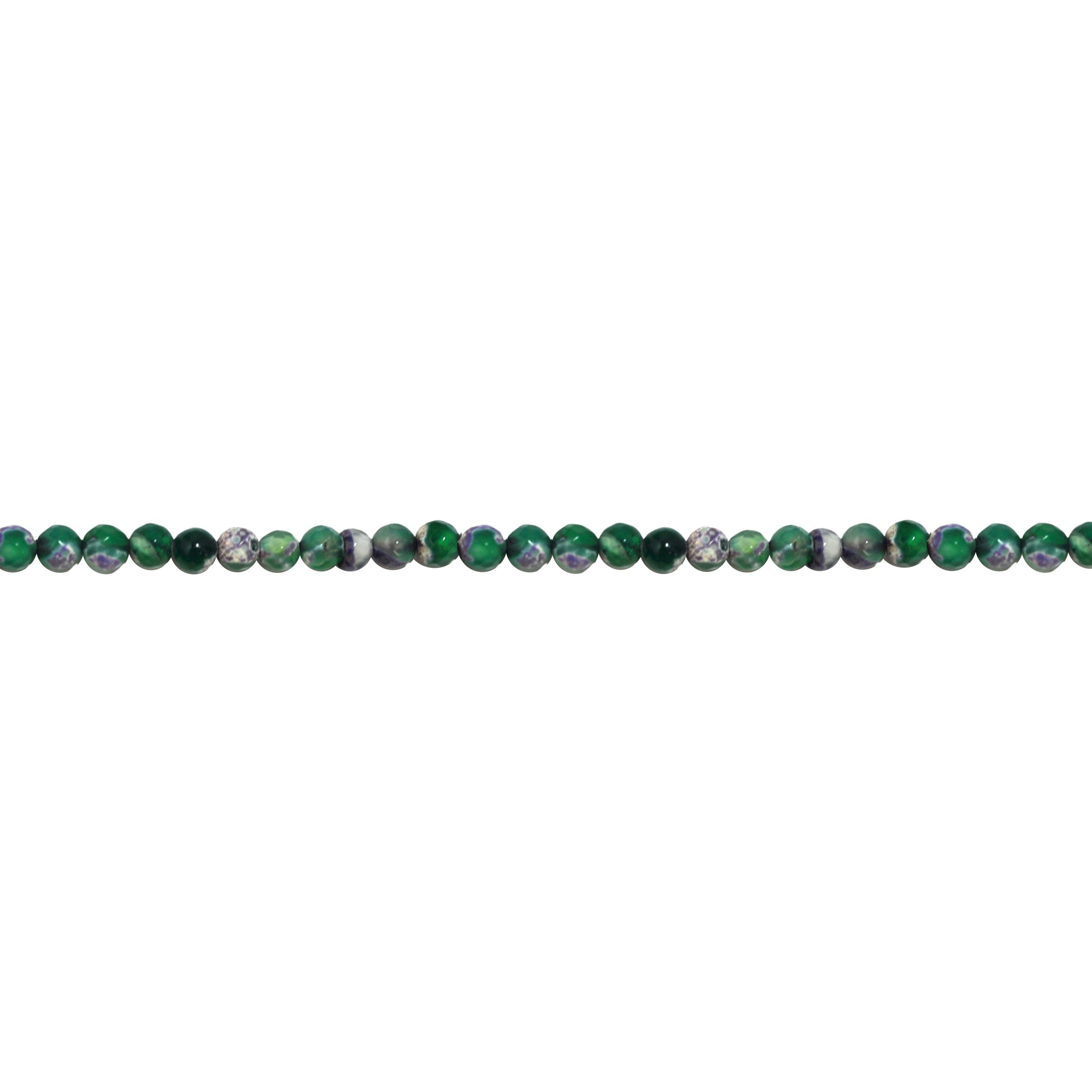Green & Purple Fire Agate 6mm - Faceted