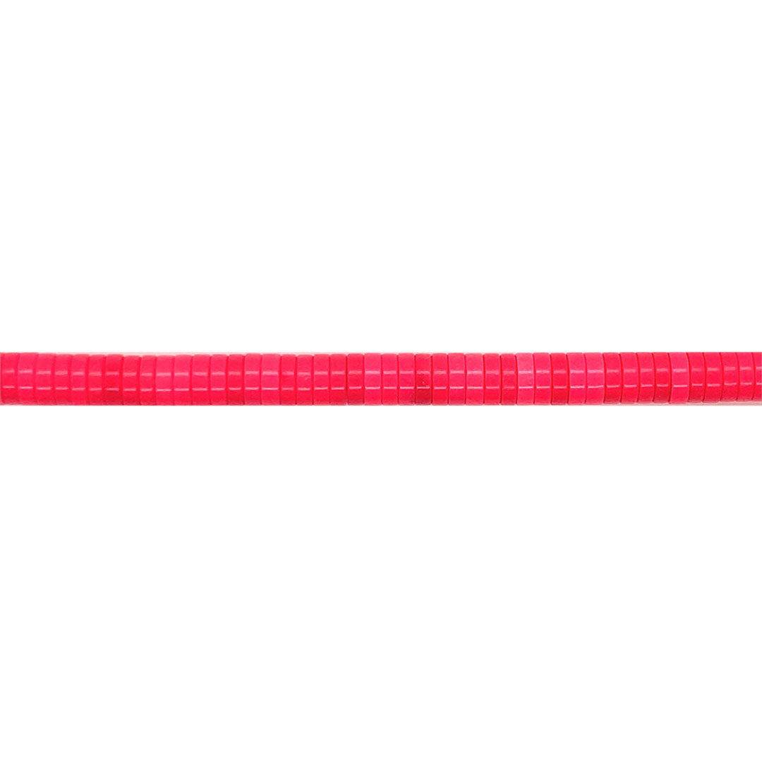 Hot Pink Stone Heishi Rondelle Beads 6mm