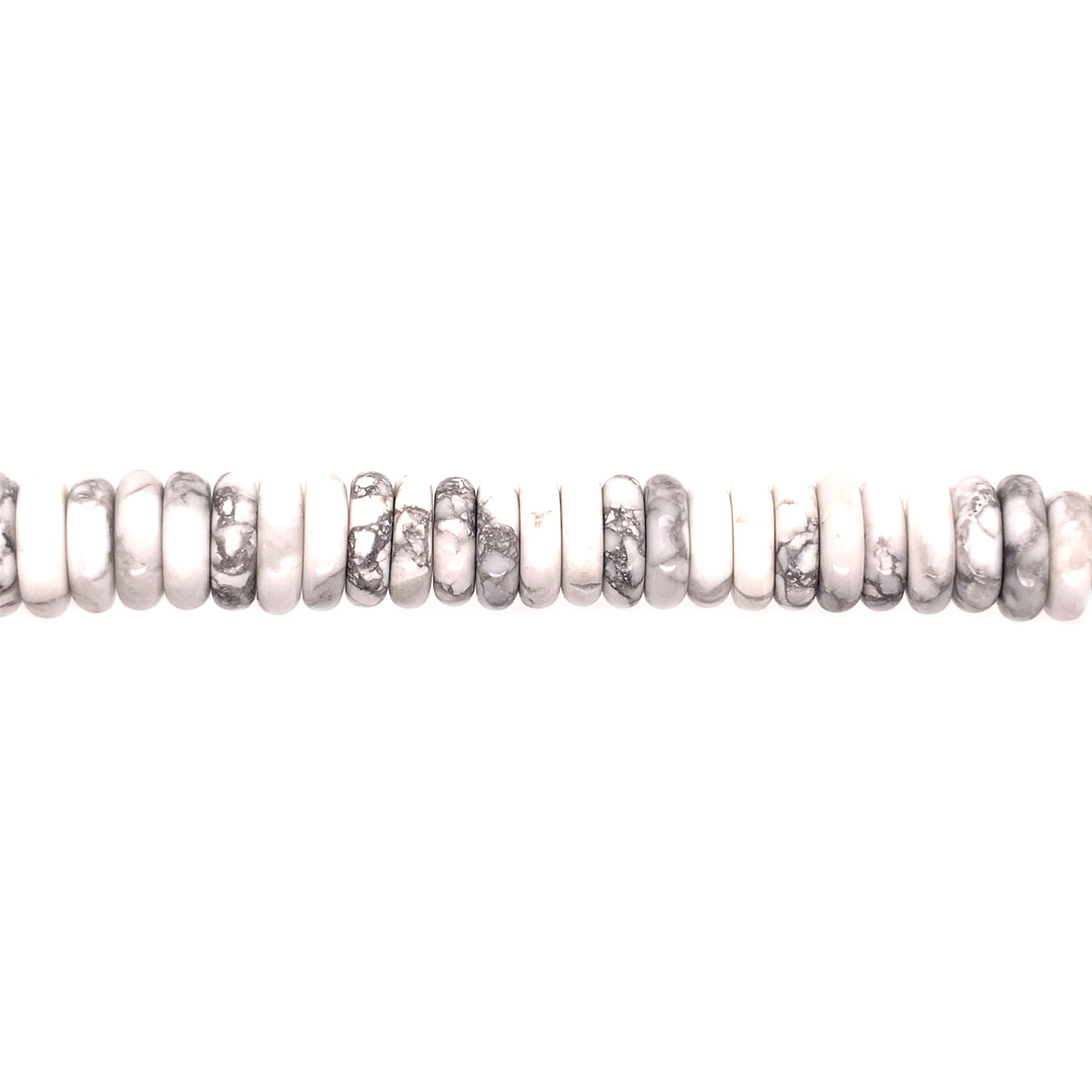 Howlite Gemstone 12mm - Rondelle