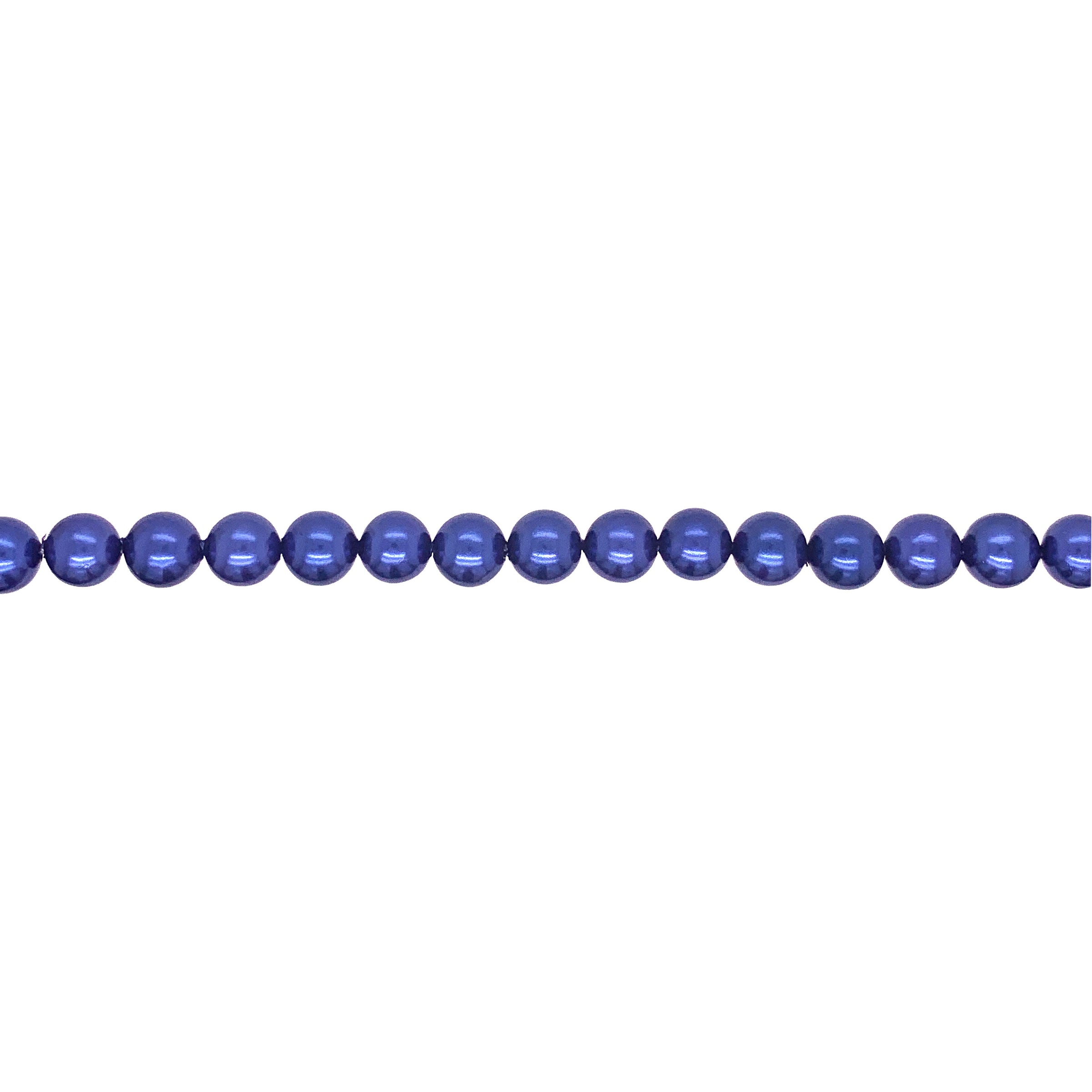 Indigo Sea Shell Pearl Beads 6mm