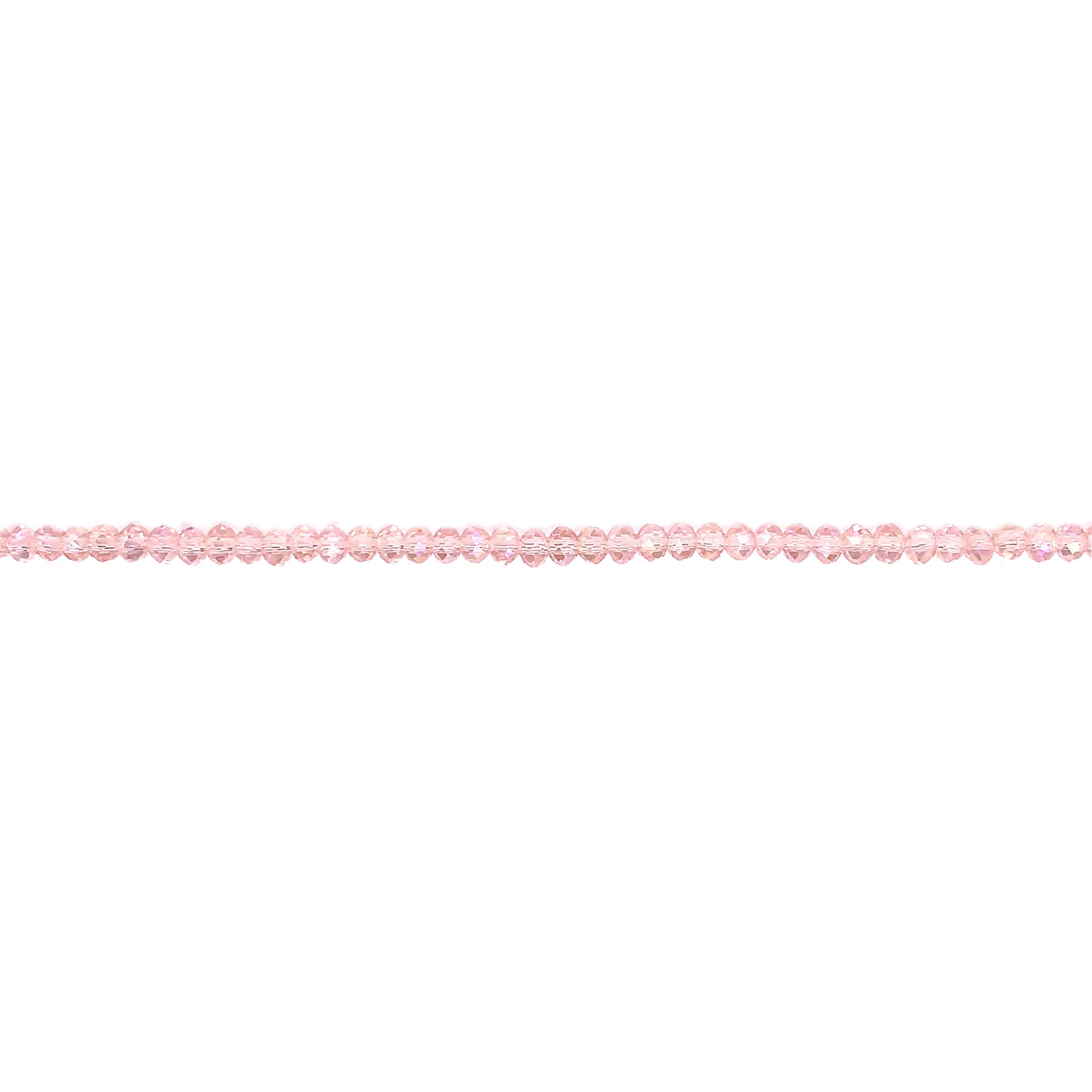 Iridescent Ballet Pink Crystal 2mm- Rondelle