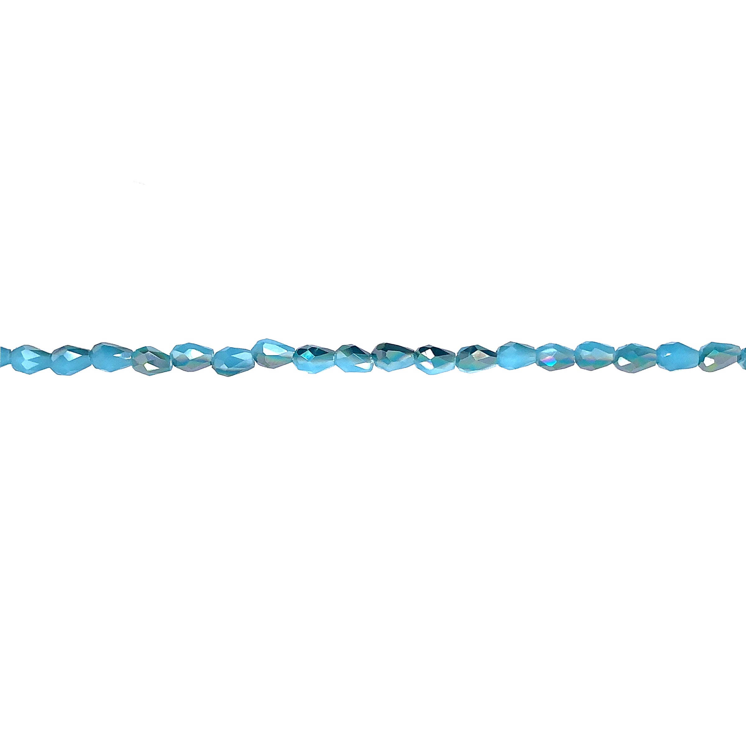 Iridescent Blue/Green Crystal Teardrop 3mm