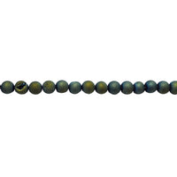 Iridescent Green Natural Ice Quartz Agate - Round Beads 8mm