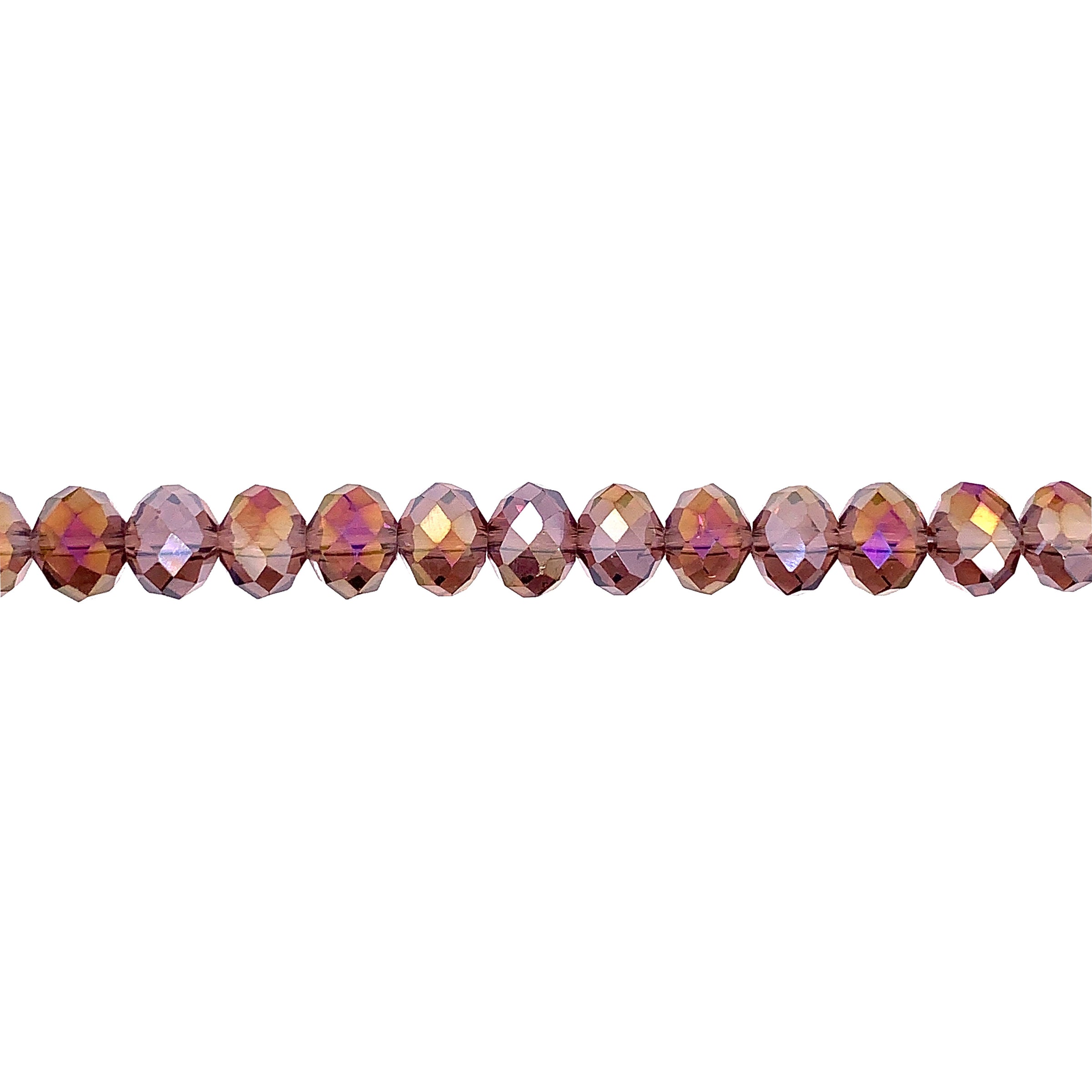  Iridescent Mulberry Crystal 8mm - Rondelle