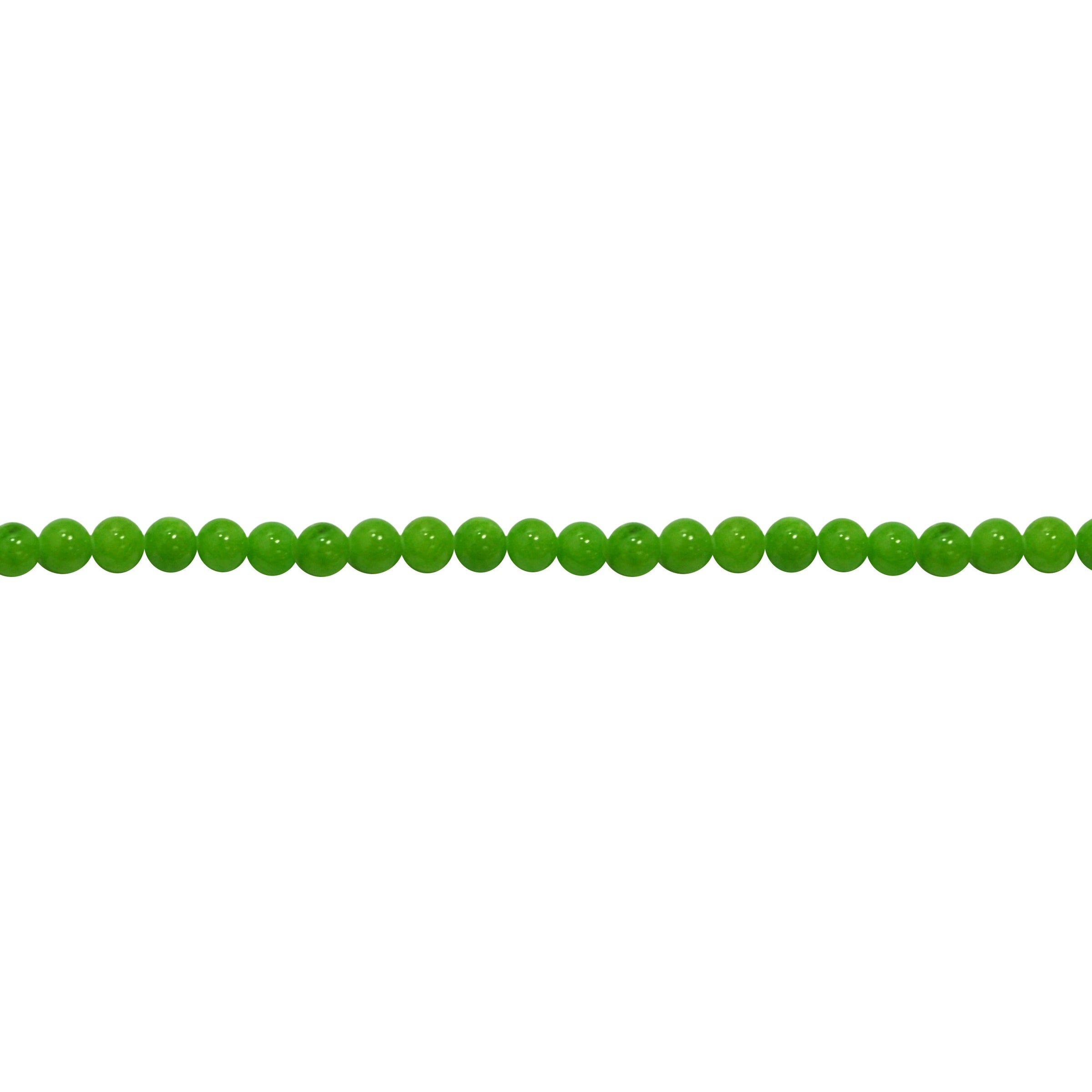 Kiwi Green Mashan Jade - Round 6mm
