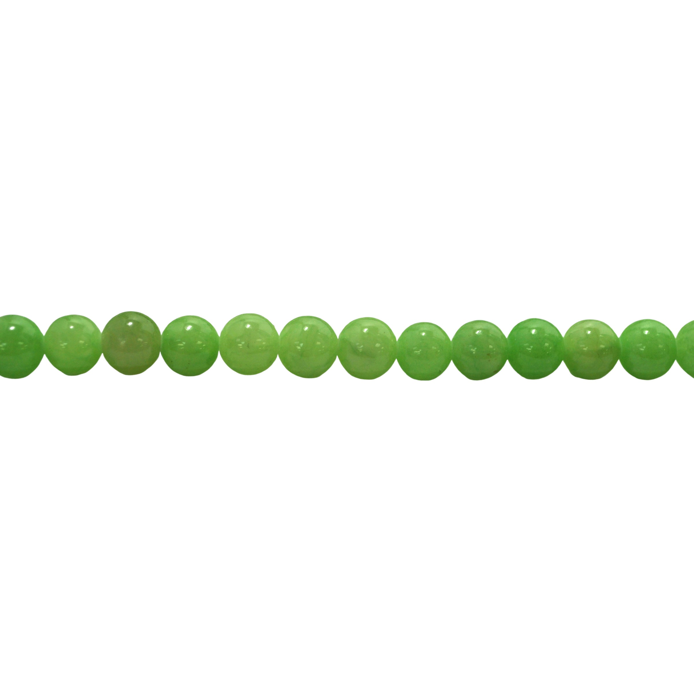 Kiwi Green Mashan Jade - Round 8mm