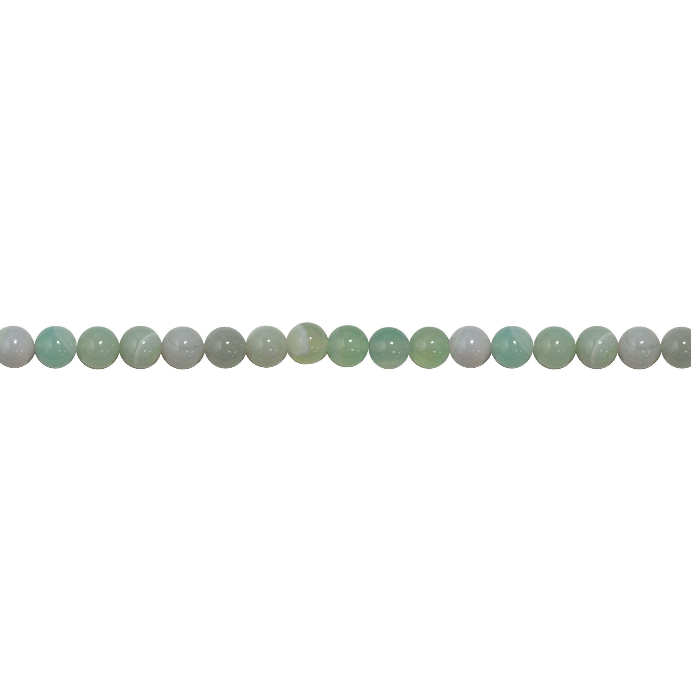 Light Blue Banded Agate 10mm - Round