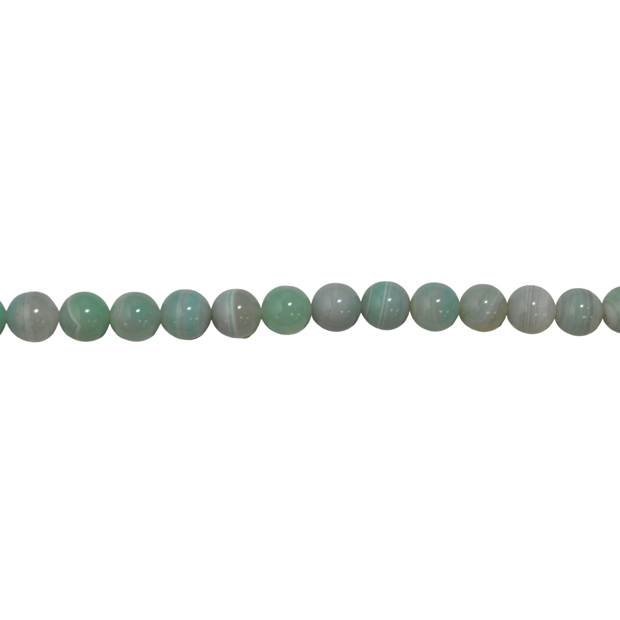 Light Blue Banded Agate 14mm - Round