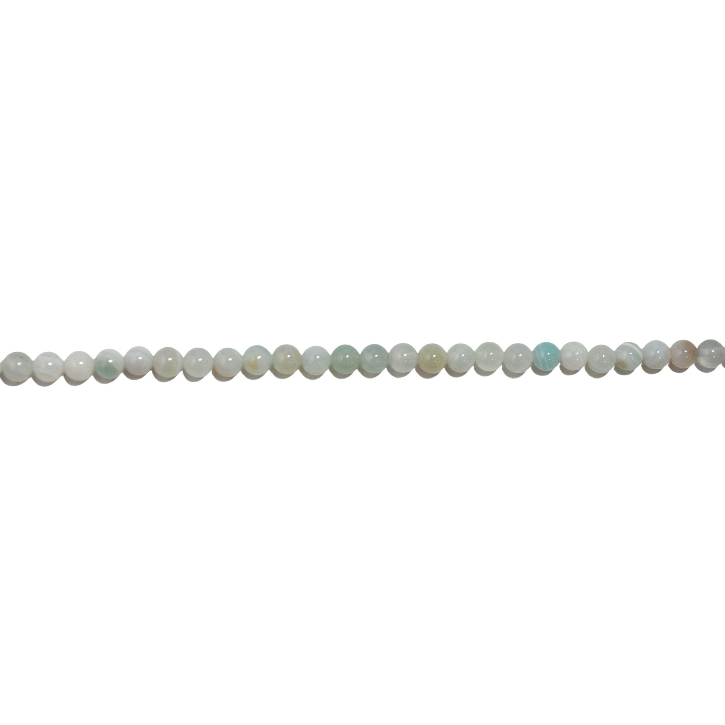 Light Blue Banded Agate 6mm - Round