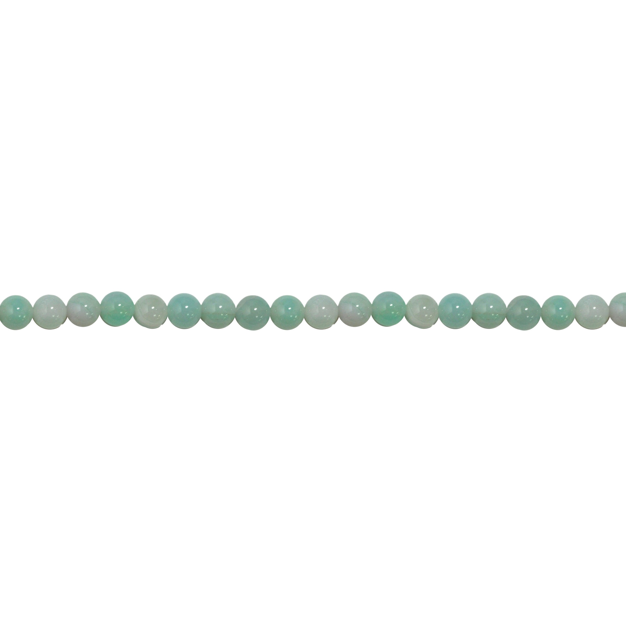 Light Blue Banded Agate 8mm - Round