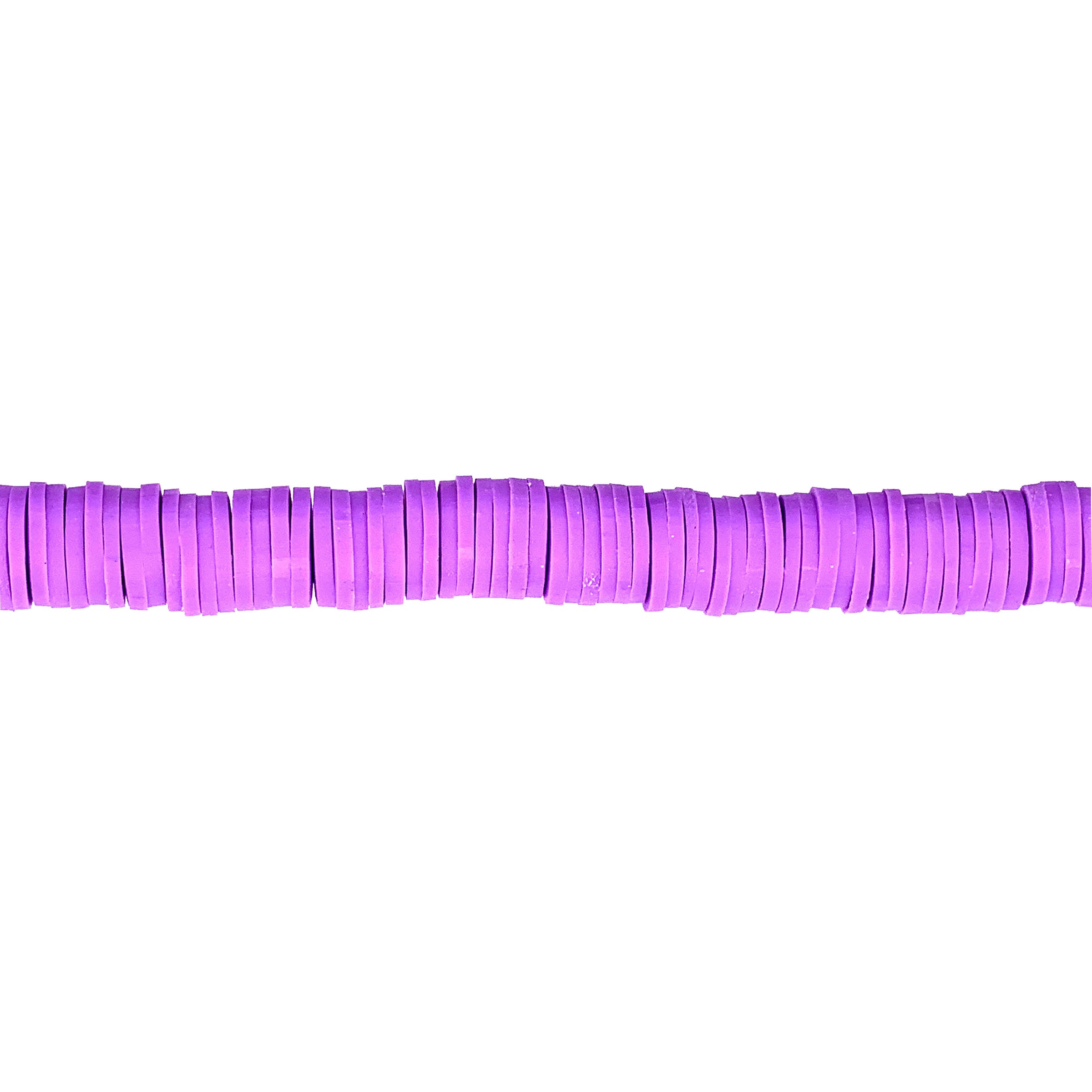 Lilac Polymer Clay Heishi Beads 8mm
