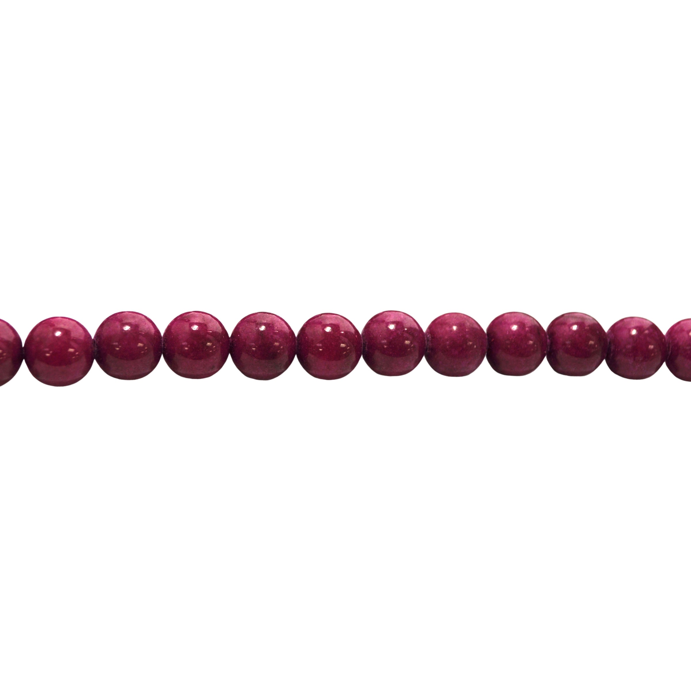Magenta Mashan Jade 10mm - Round