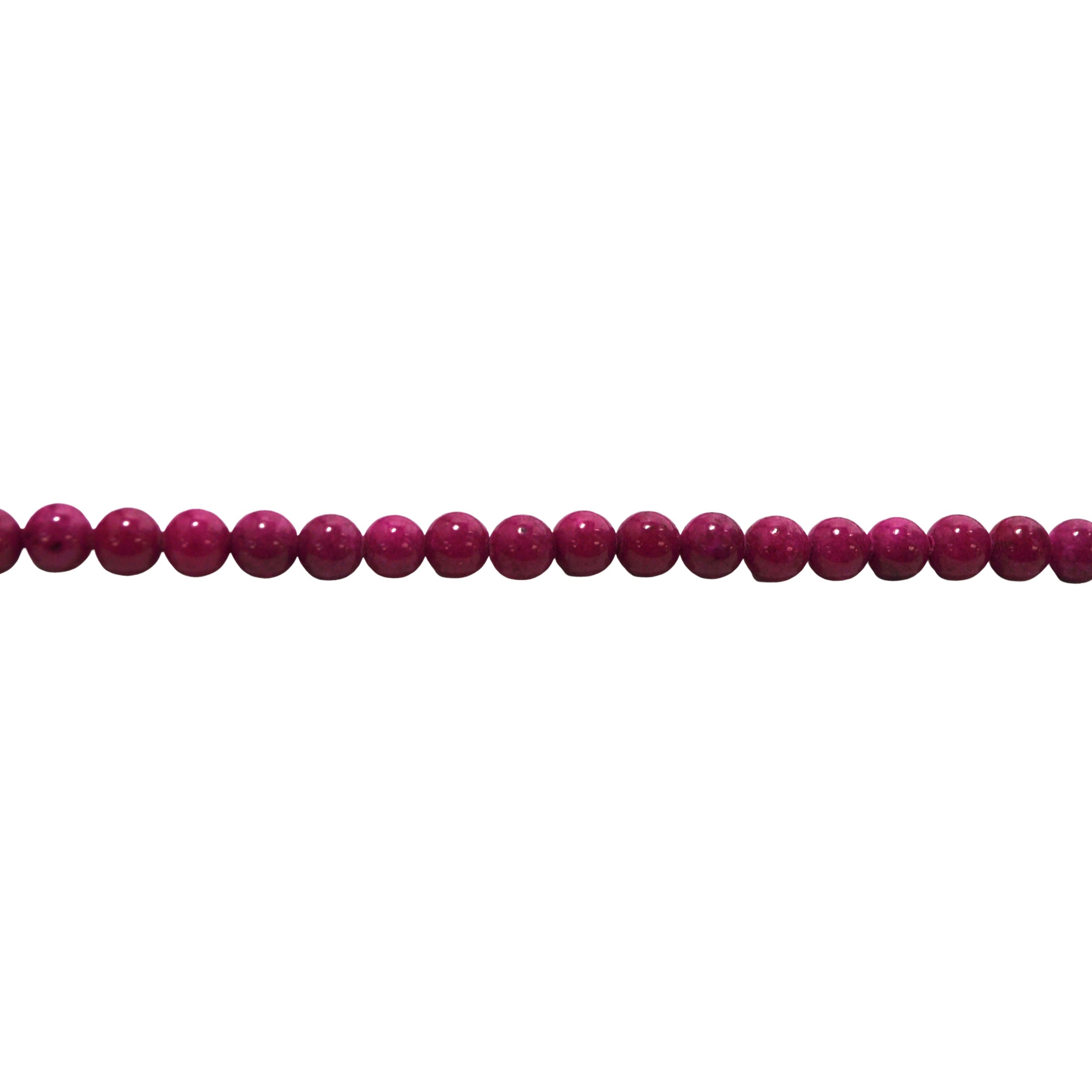 Magenta Mashan Jade 6mm - Round