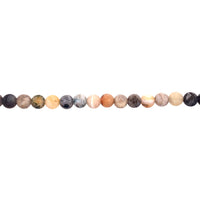 Matte Bamboo Leaf Jasper - Round 6mm