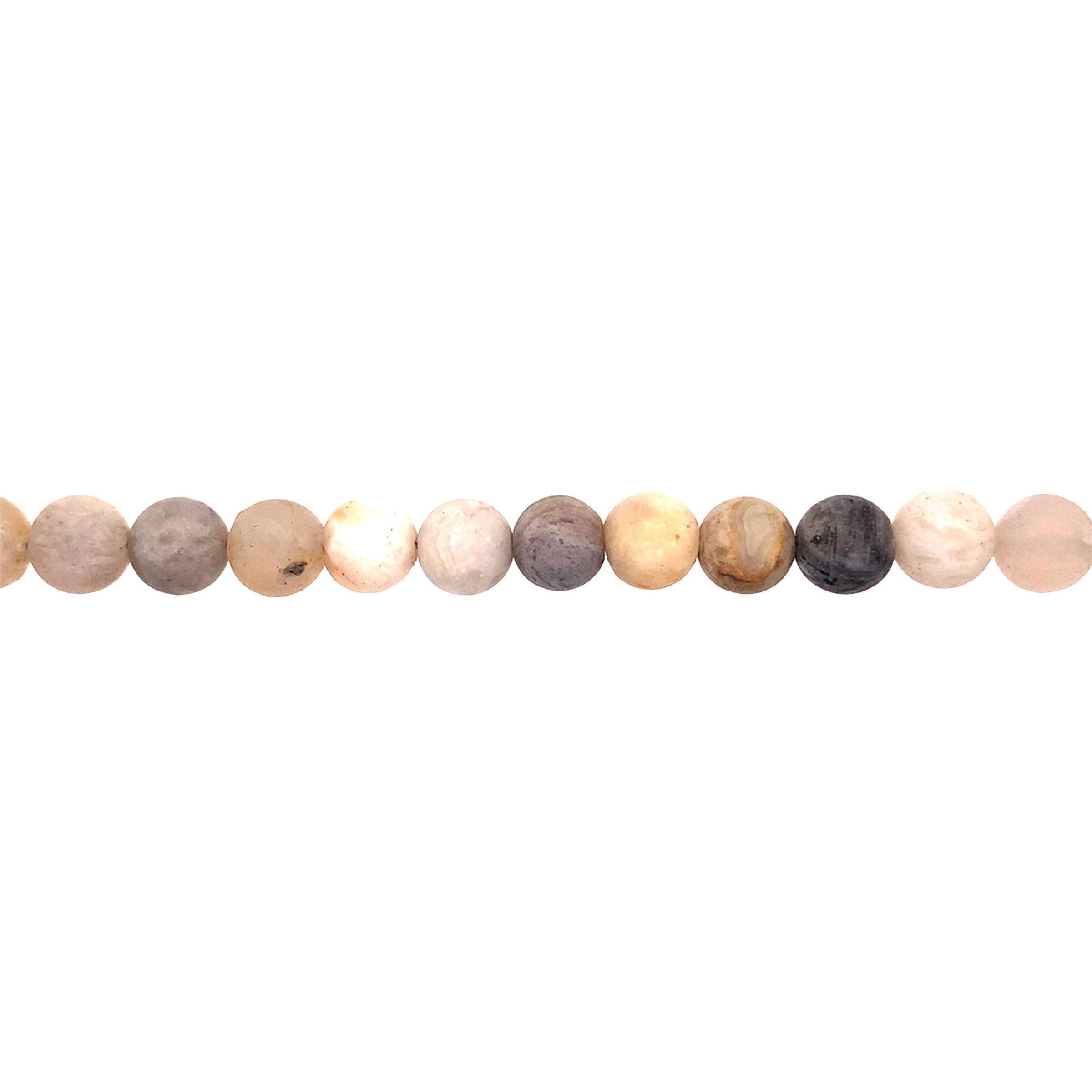 Matte Bamboo Leaf Jasper - Round 8mm