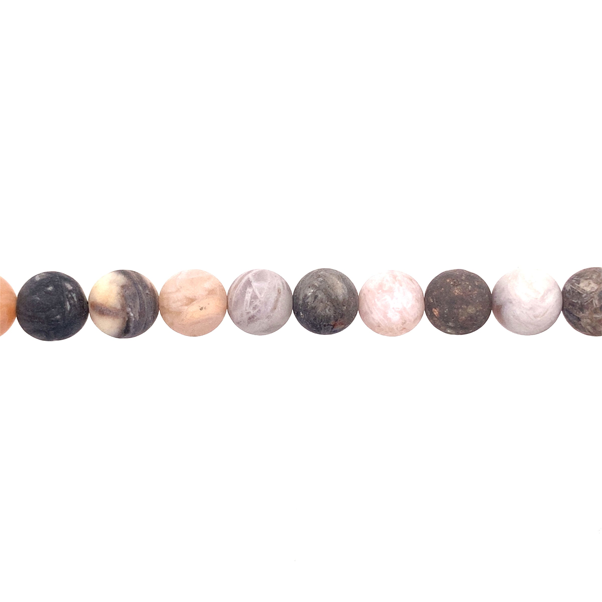 Matte Bamboo Leaf Jasper Beads 10mm