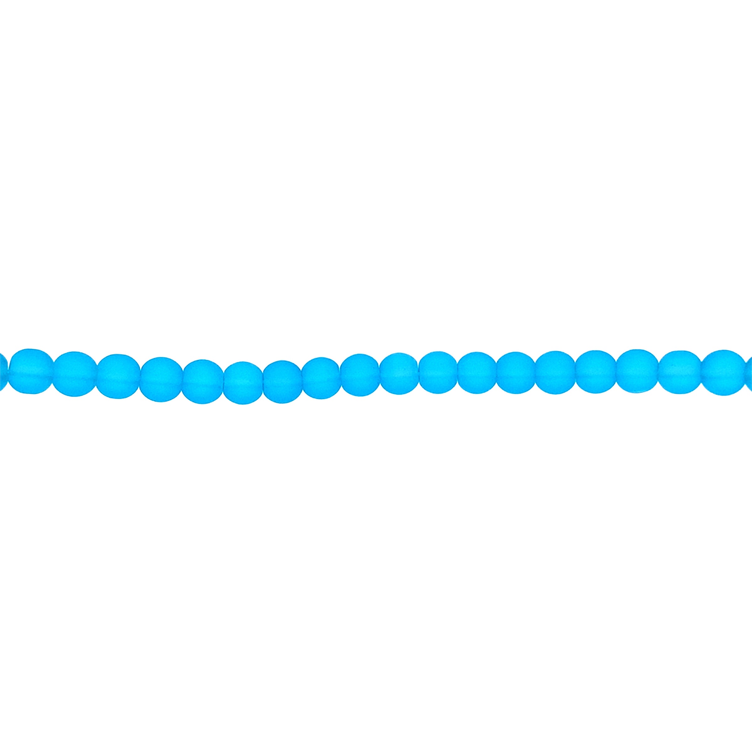 Matte Blue Crystal 6mm - Round
