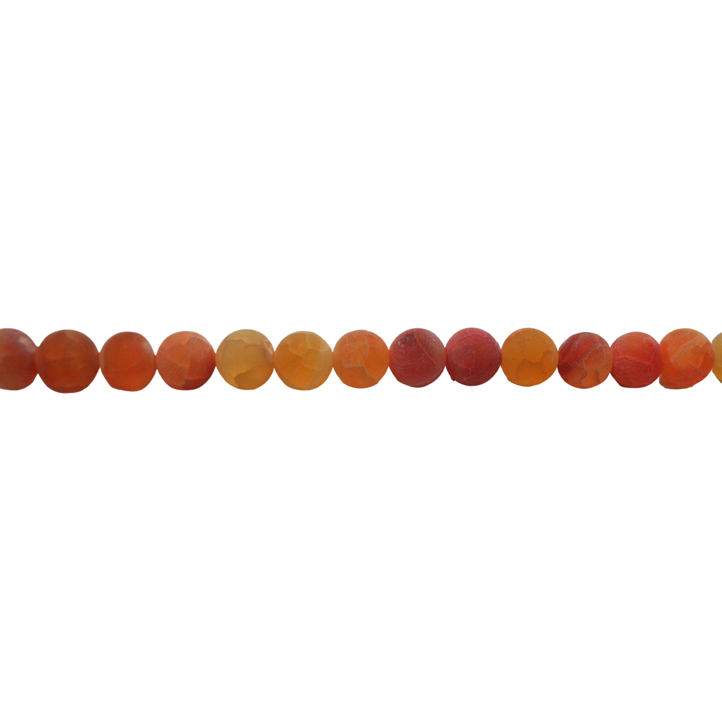 Matte Blush Red Banded Agate 10mm