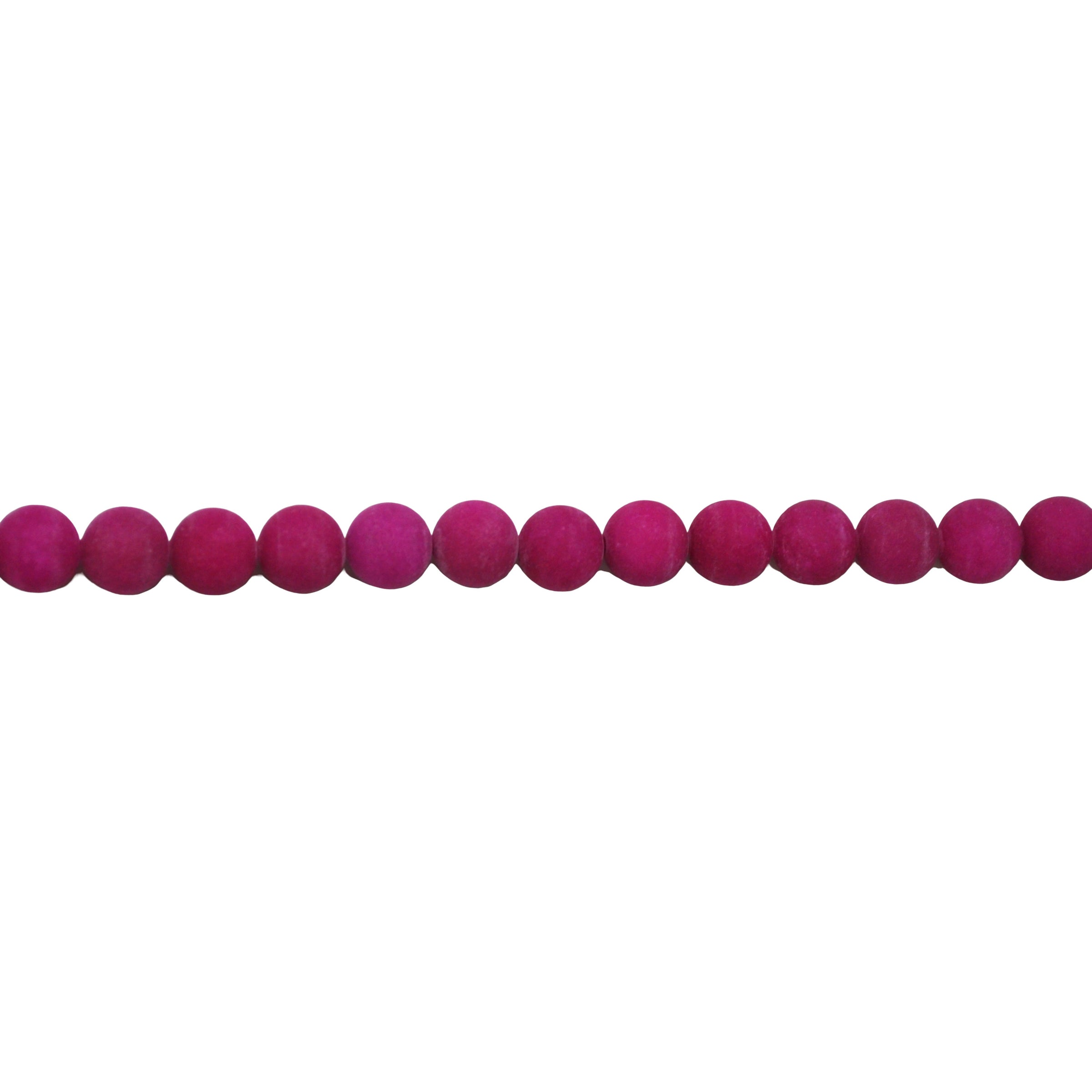 Matte Fuchsia Jade 12mm - Round