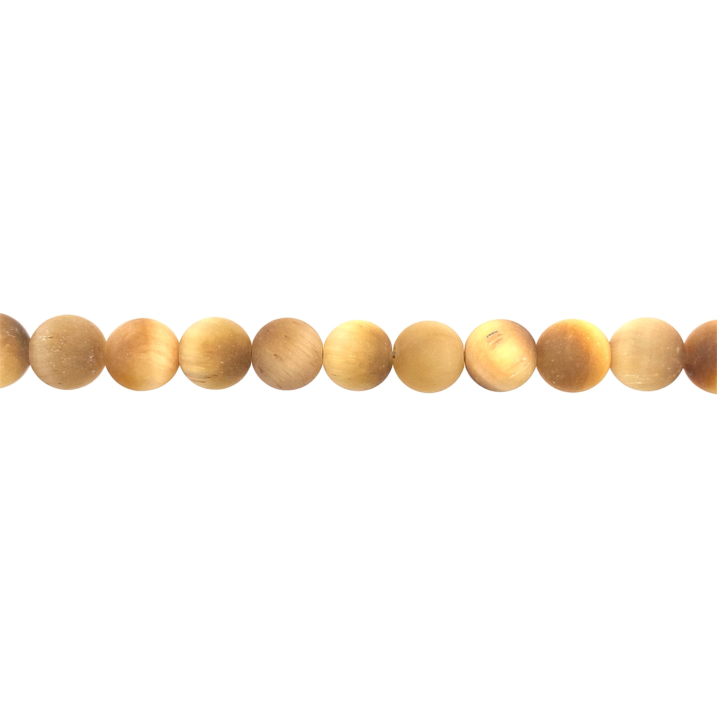Matte Gold Tiger Eye Beads