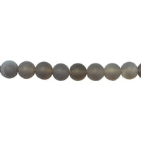 Matte Gray Agate Beads 10mm