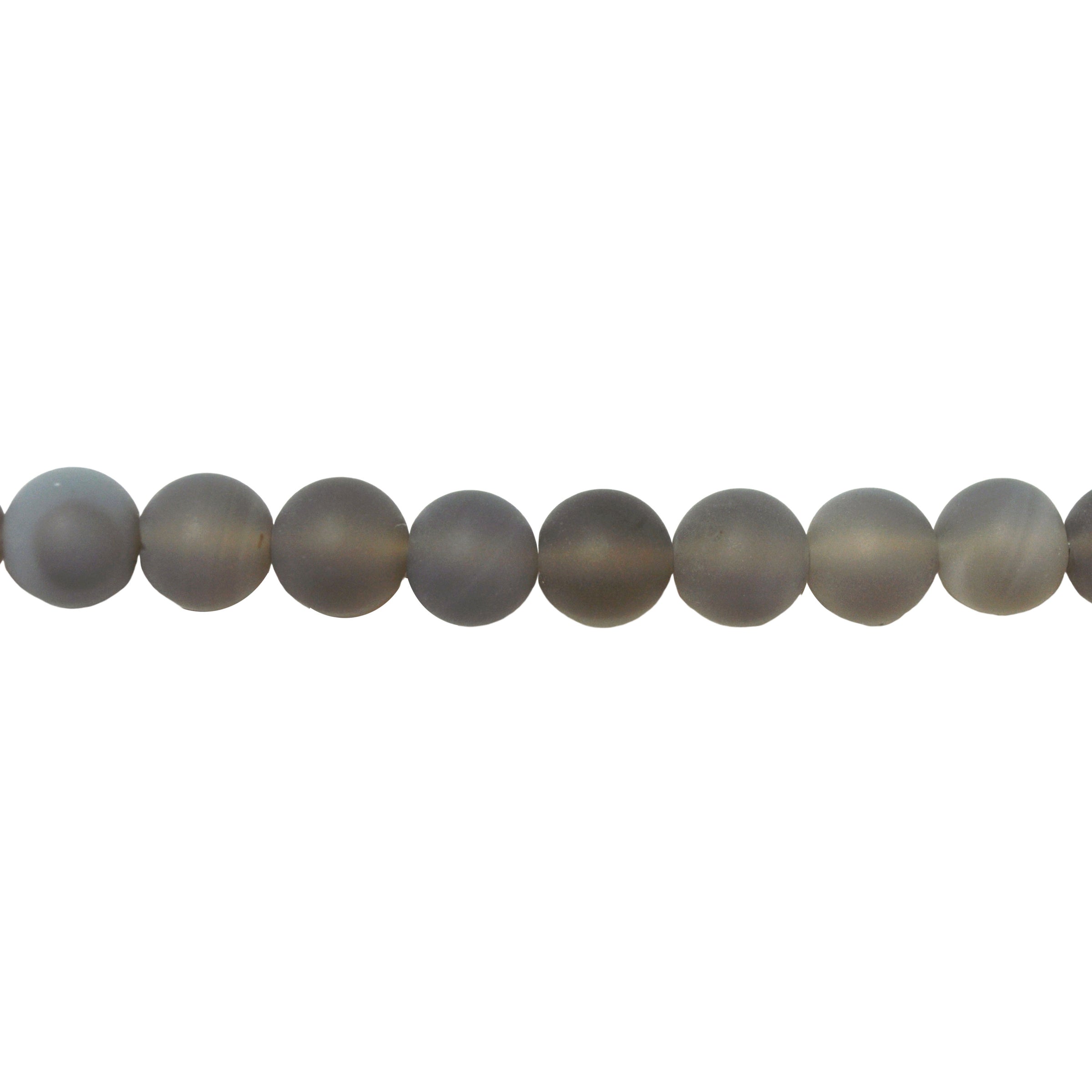 Matte Gray Agate Beads 10mm