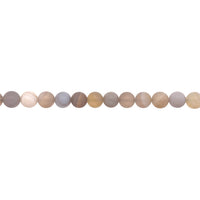Matte Gray Banded Agate Beads 8mm