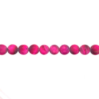Matte Magenta Tiger Eye Beads