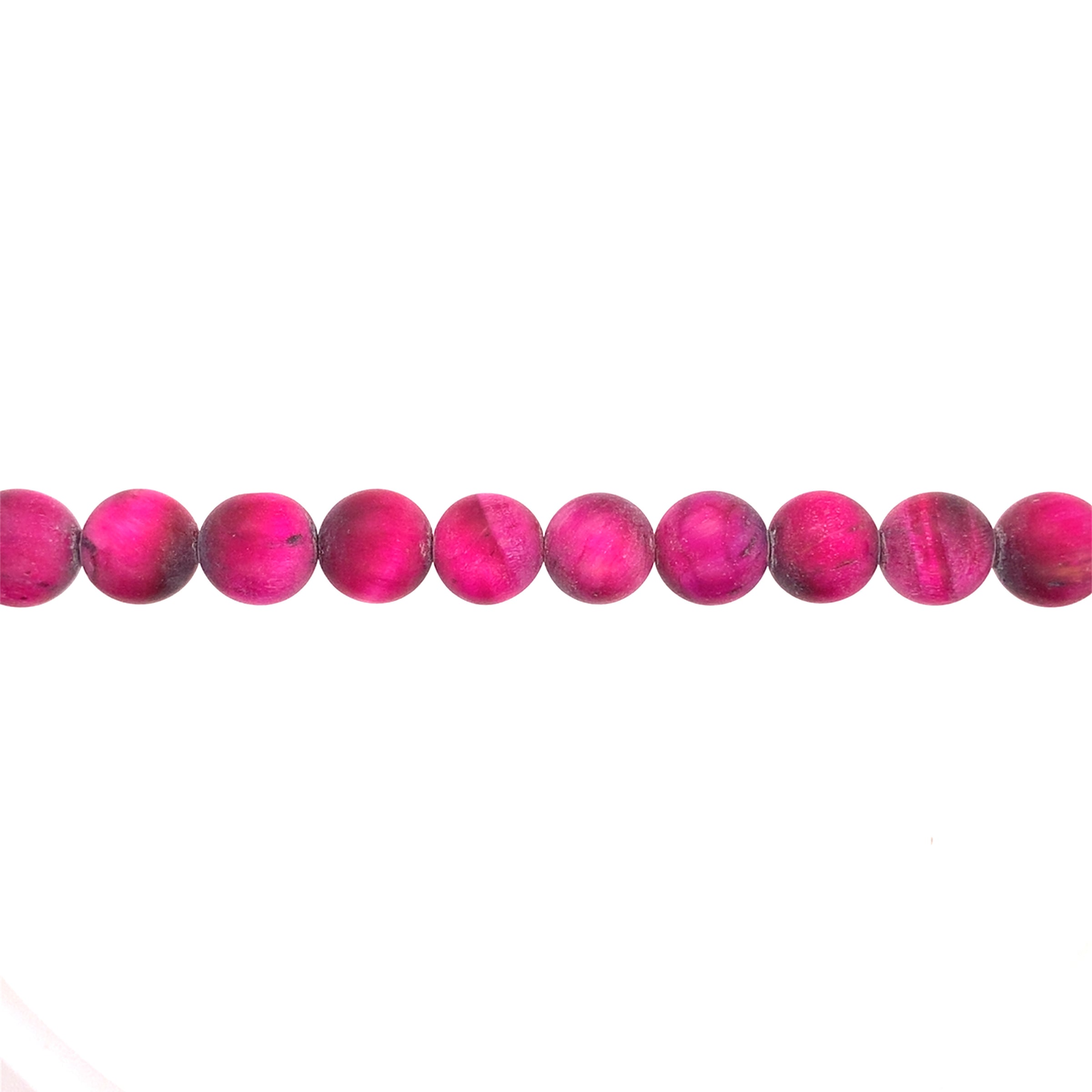 Matte Magenta Tiger Eye Beads