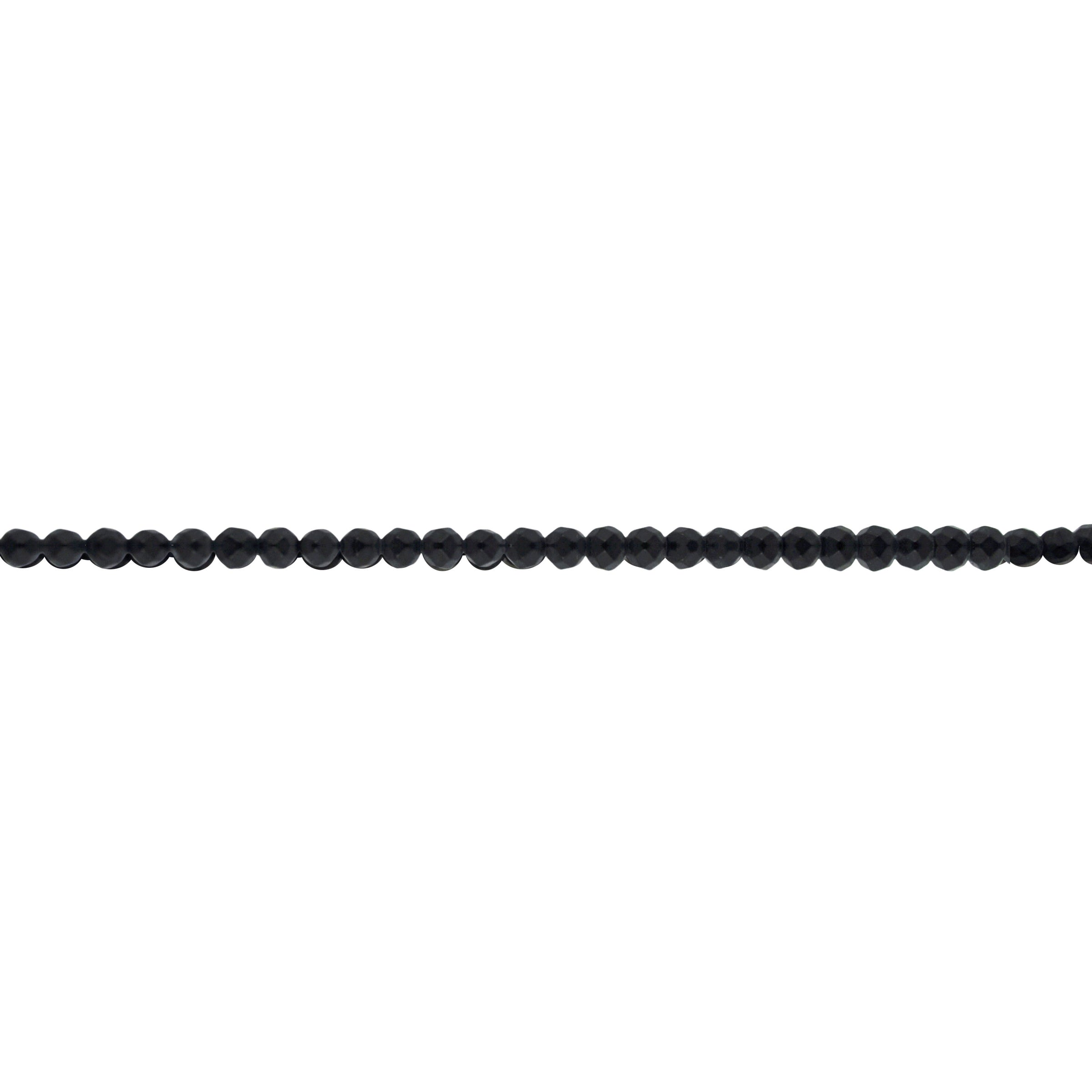 Matte Onyx Faceted Beads