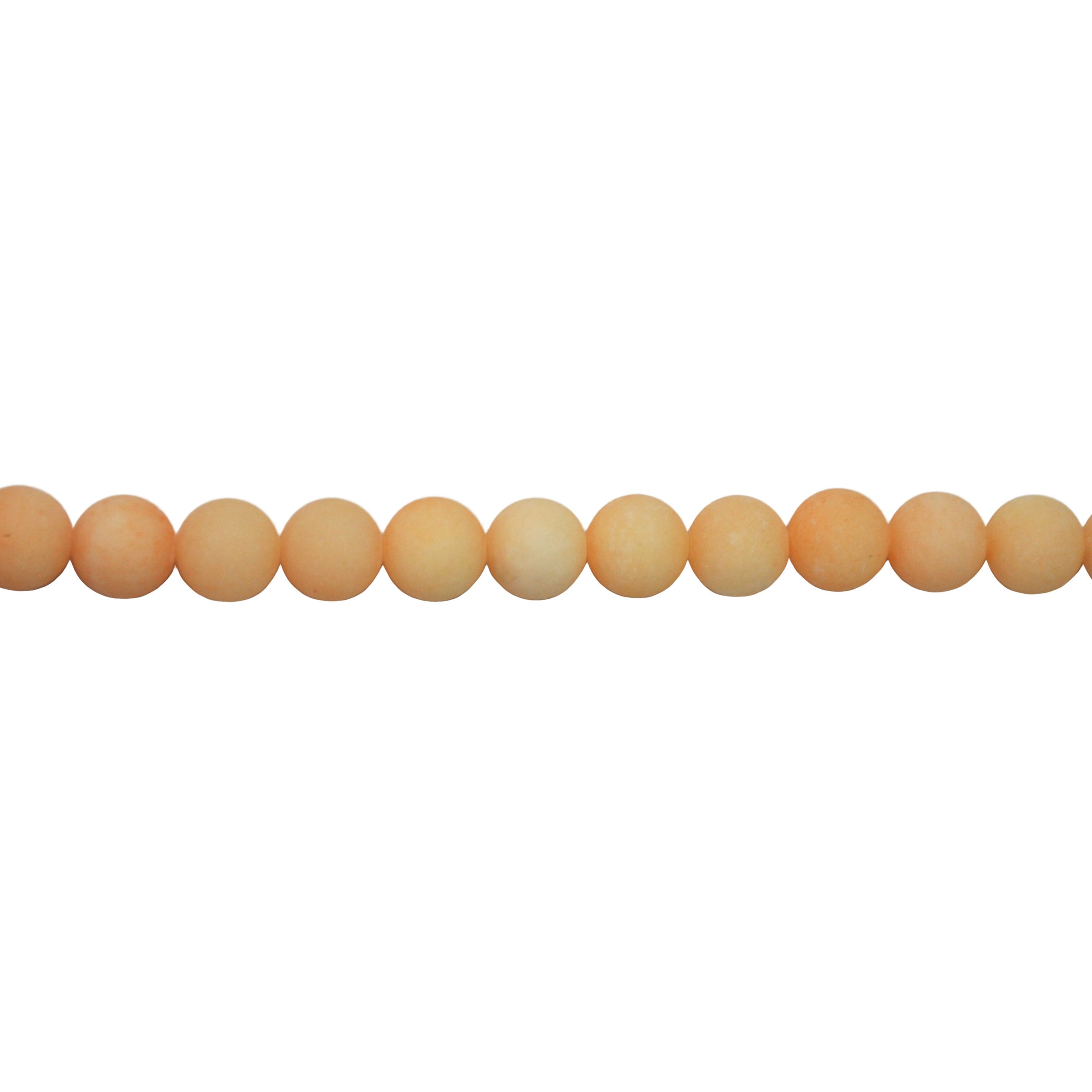 Matte Peach Jade 12mm - Round