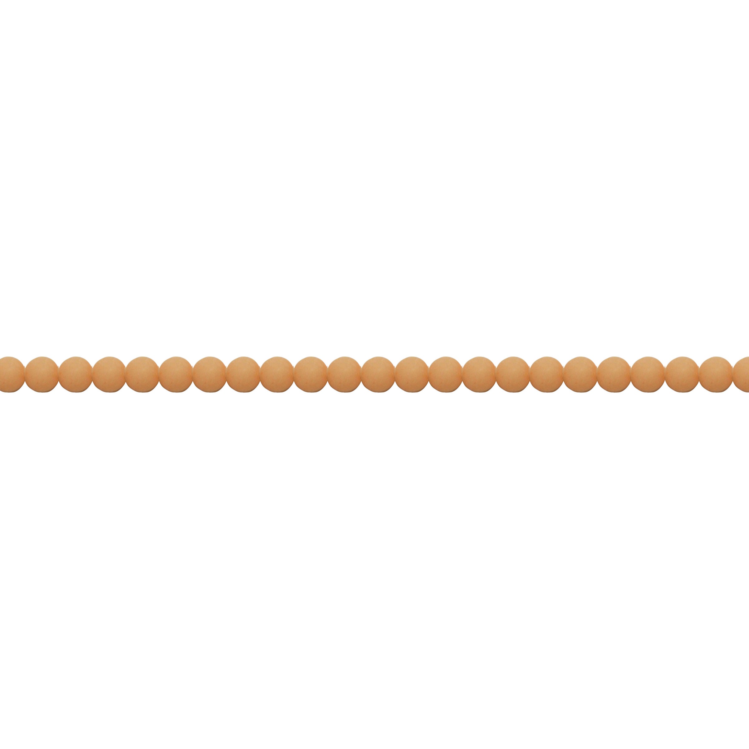 Matte Peach Jade 6mm - Round
