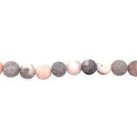 Matte Pink Zebra Jasper - Round 10mm