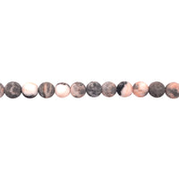 Matte Pink Zebra Jasper - Round 8mm