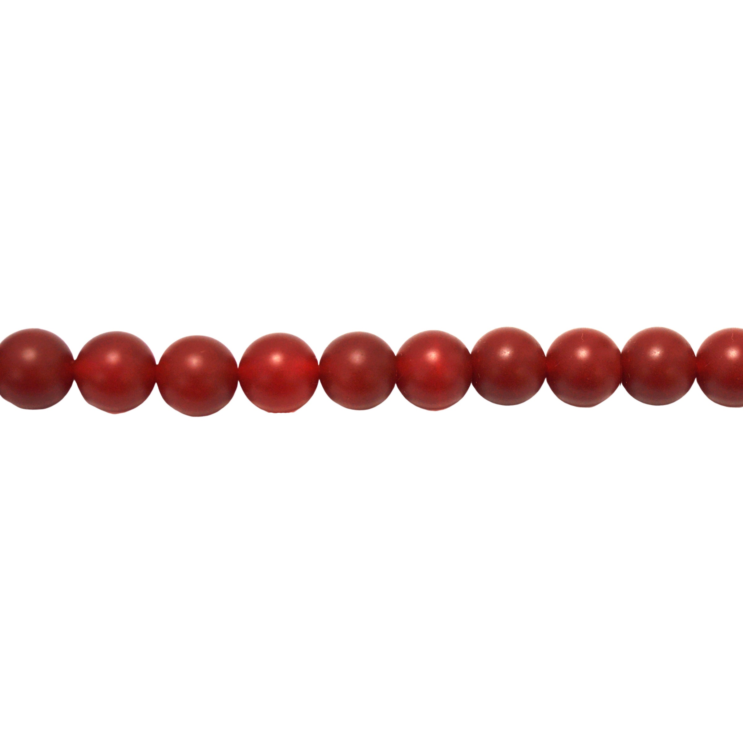 Matte Red Agate Beads