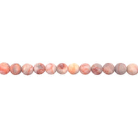 Matte Red Veined Jasper - Round 8mm