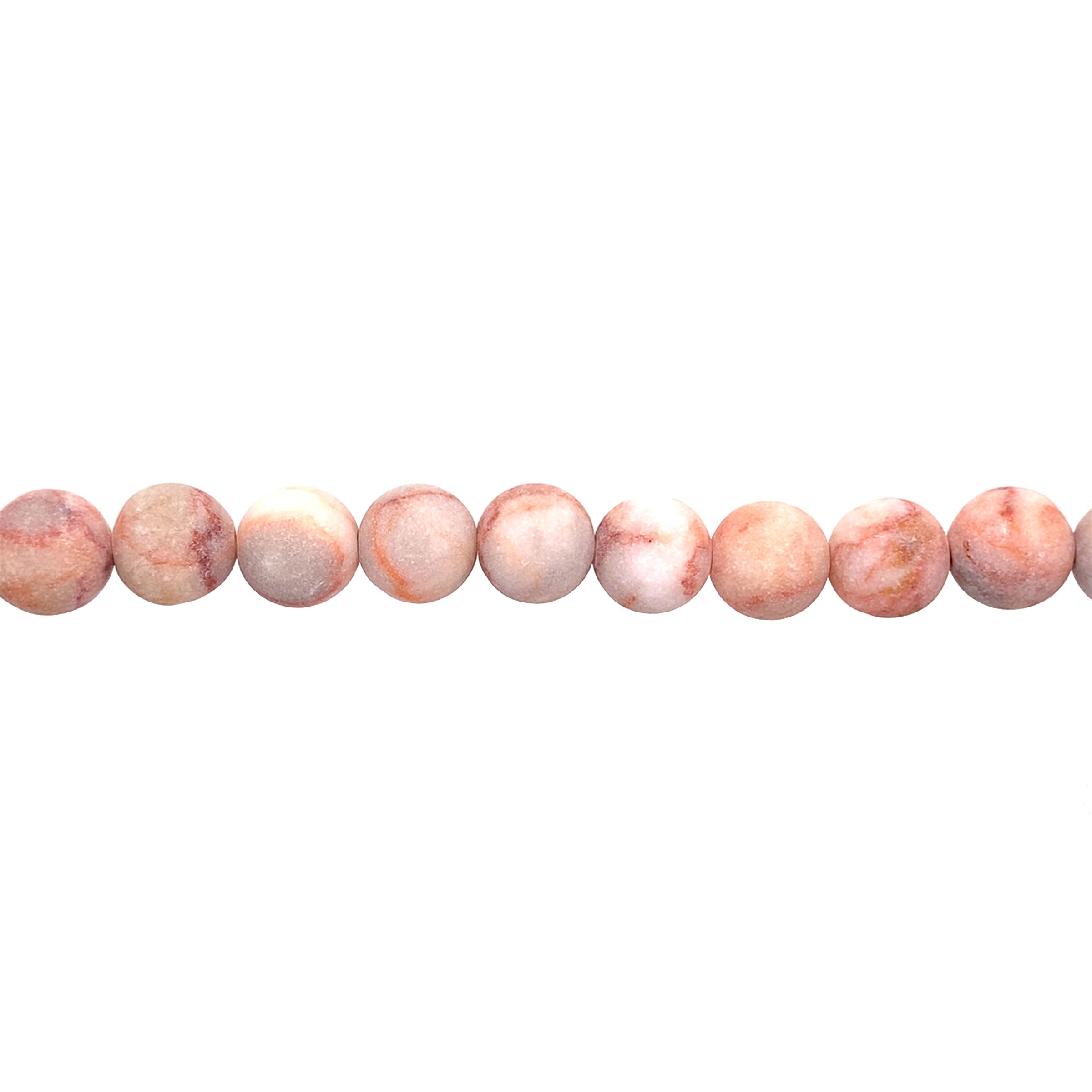 Matte Red Veined Jasper Beads