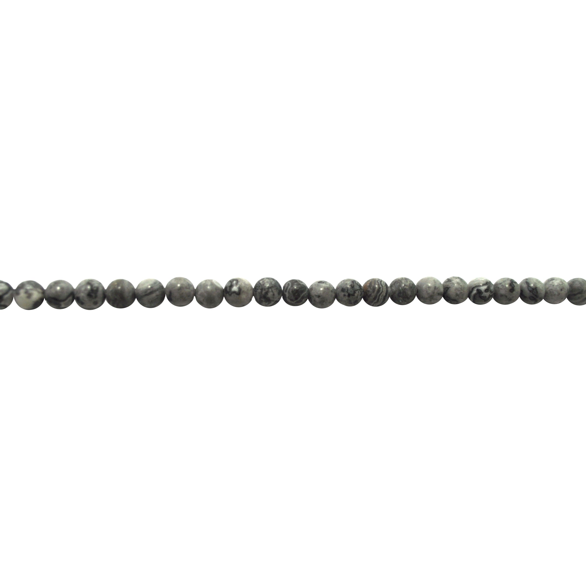 Matte Scenery Picture Jasper - Round 6mm