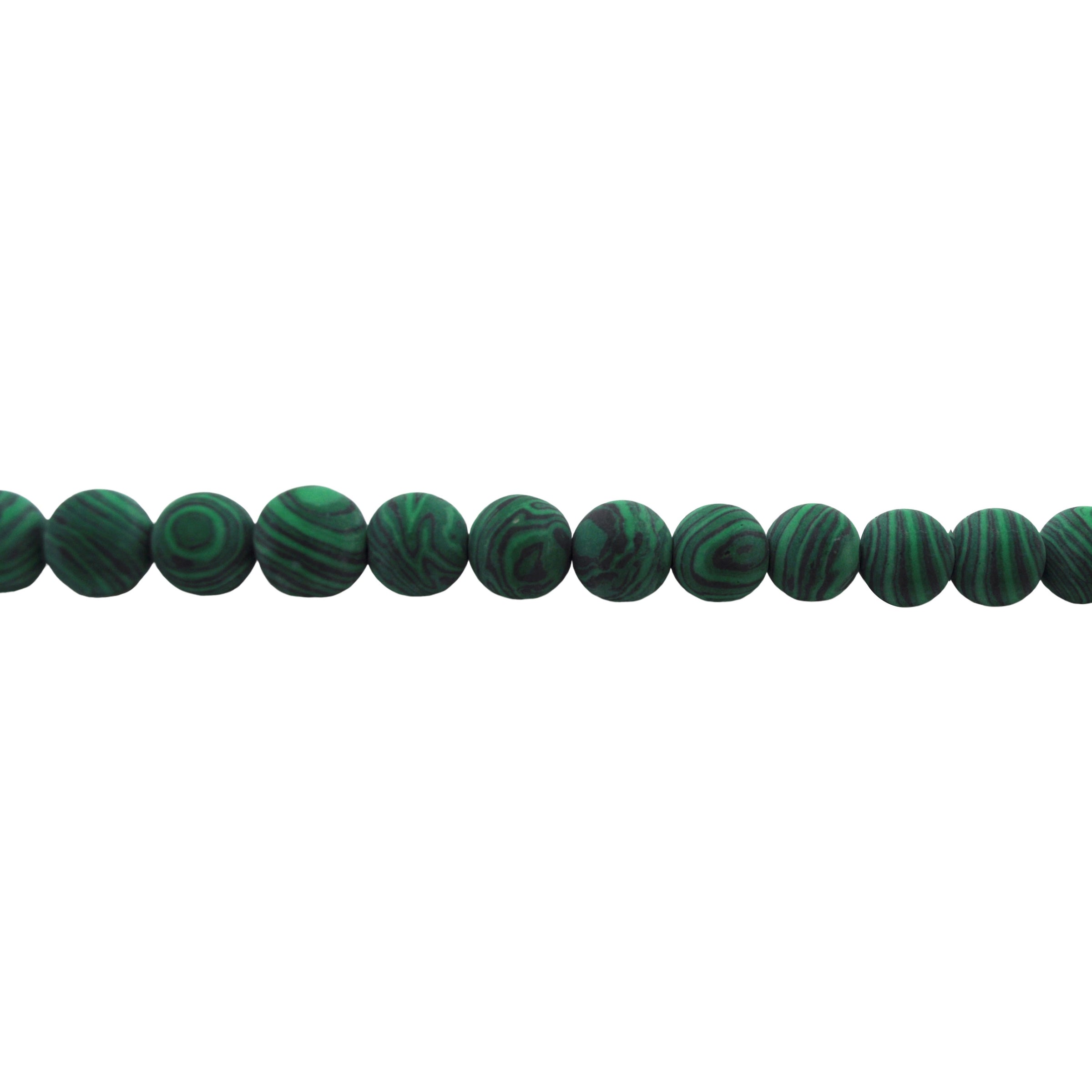 Matte Synthetic Malachite Beads