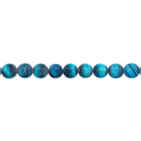 Matte Teal Tiger Eye Beads