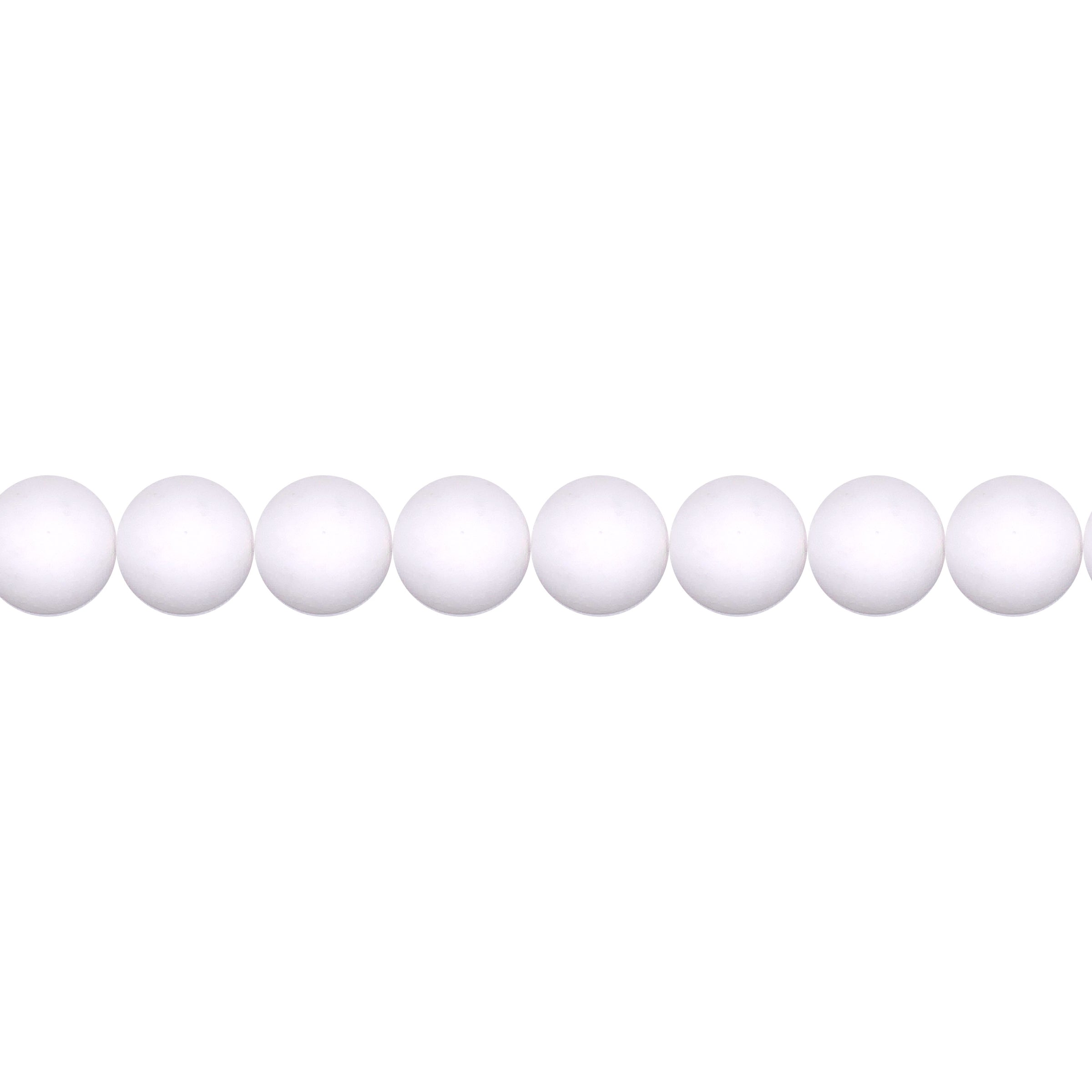Matte White Jade 12mm - Round